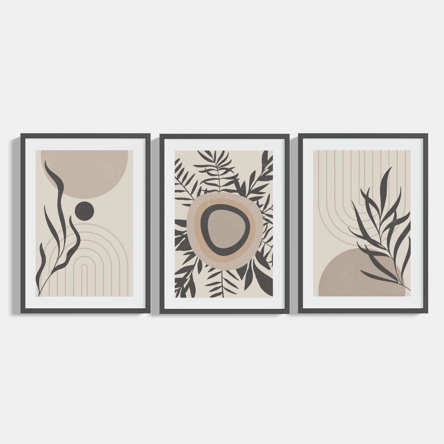 Set of 3 posters Minimal Beige I.