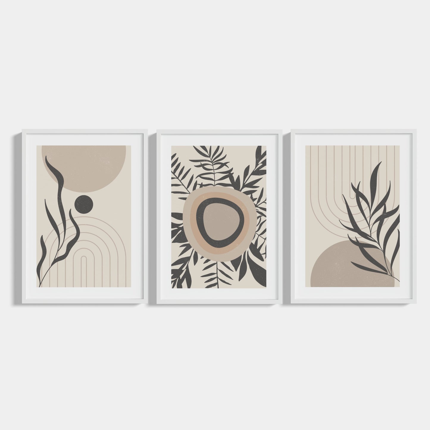 Set of 3 posters Minimal Beige I.