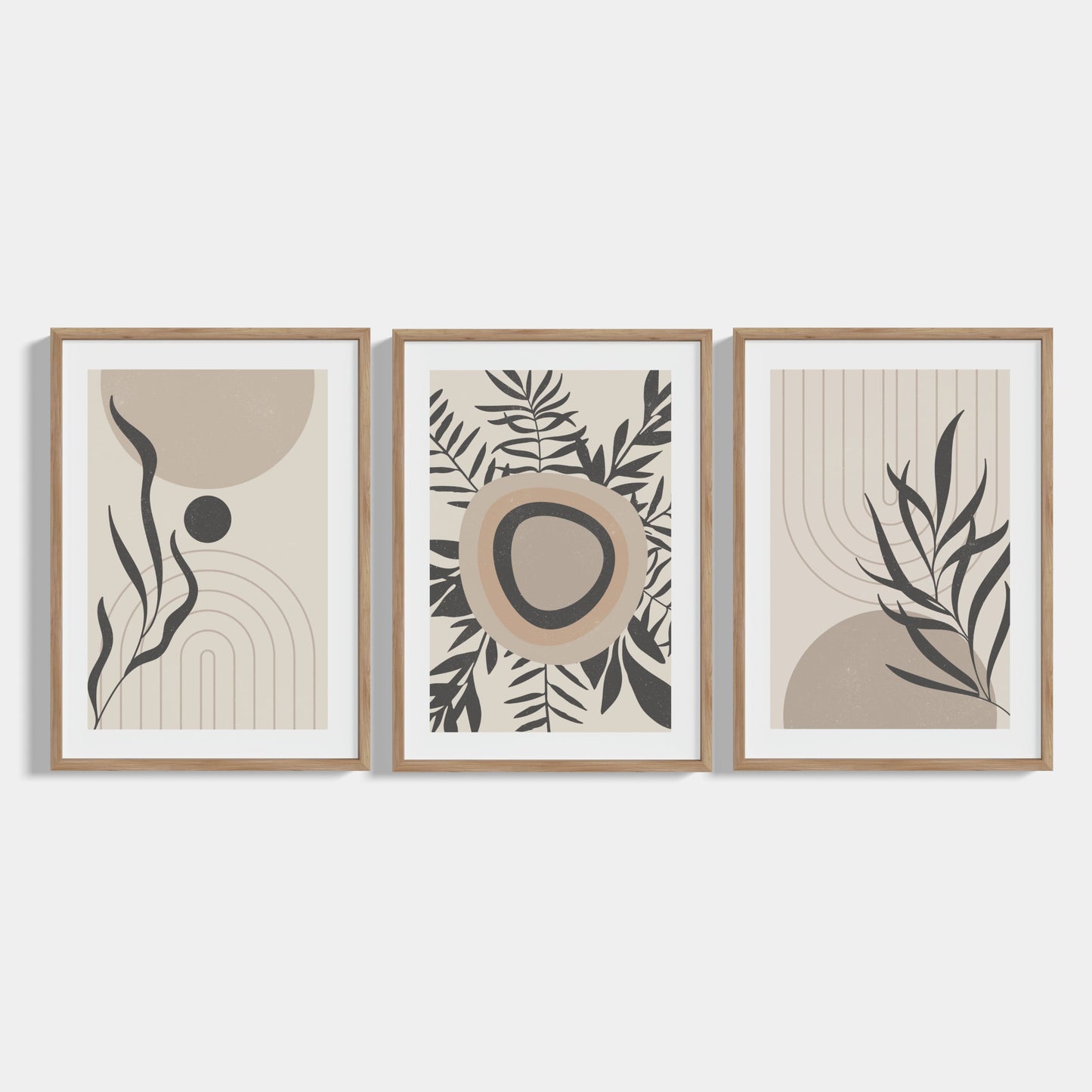 Set of 3 posters Minimal Beige I.