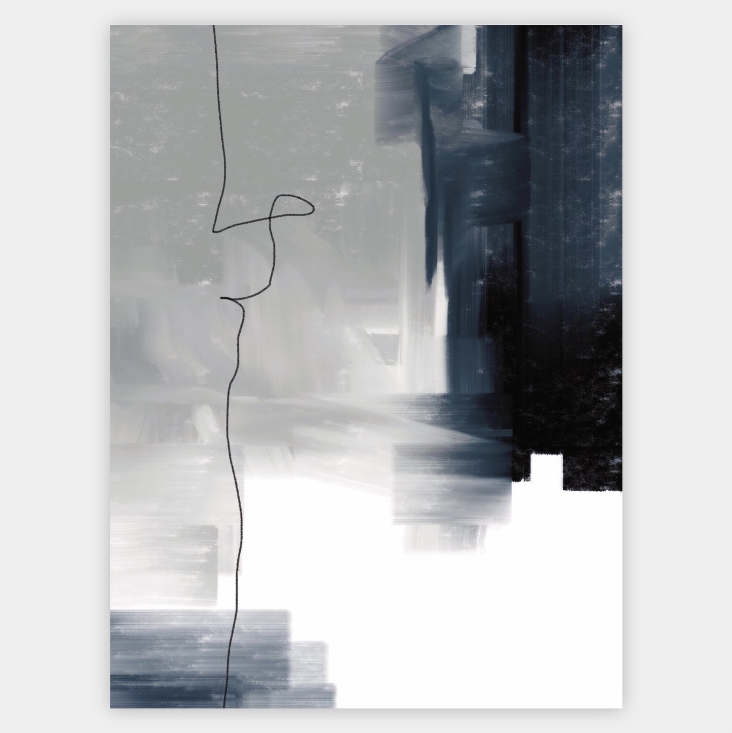 Abstract Poster "Navy" No. 2