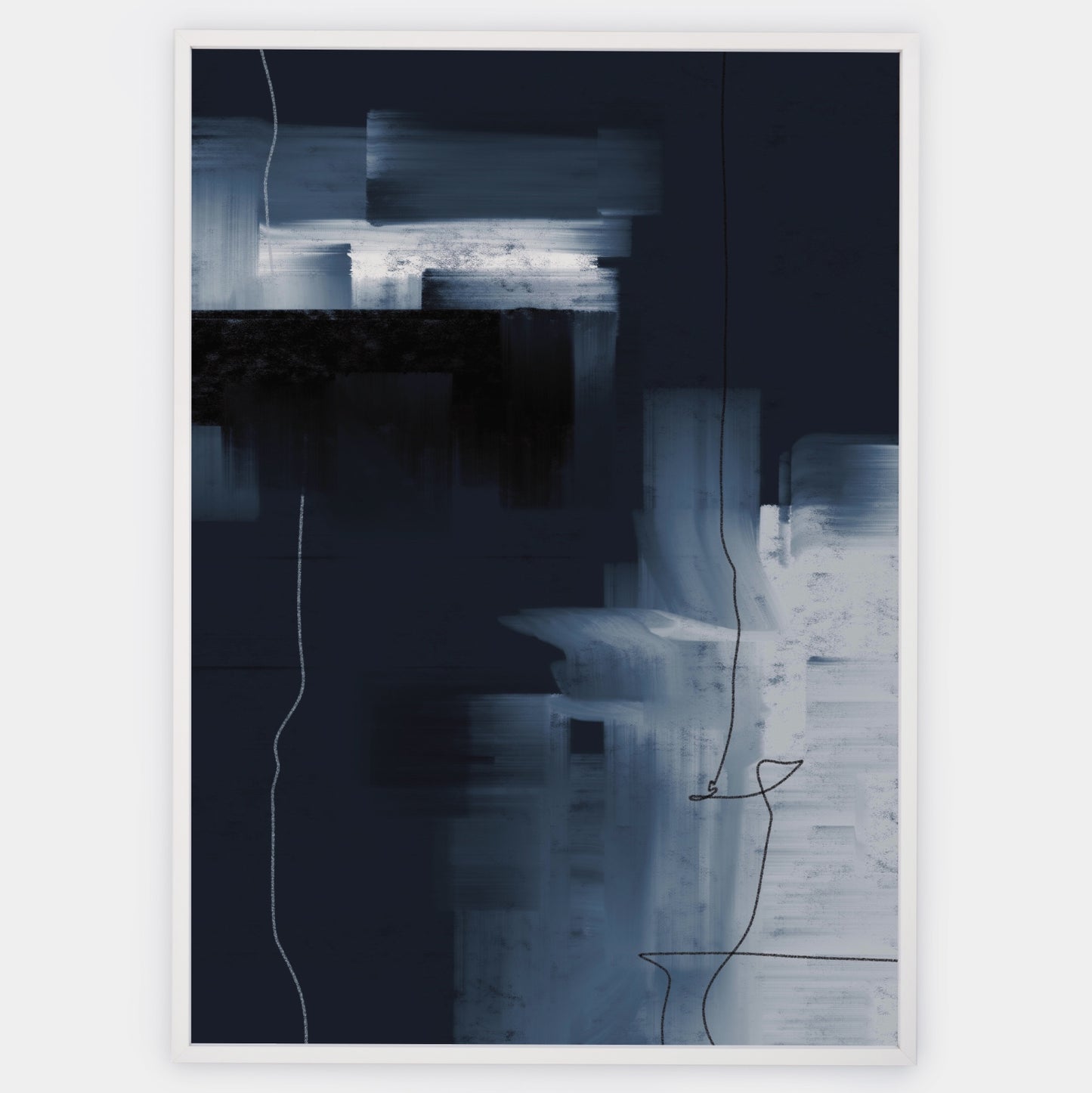 Abstract Poster "Navy" No. 3