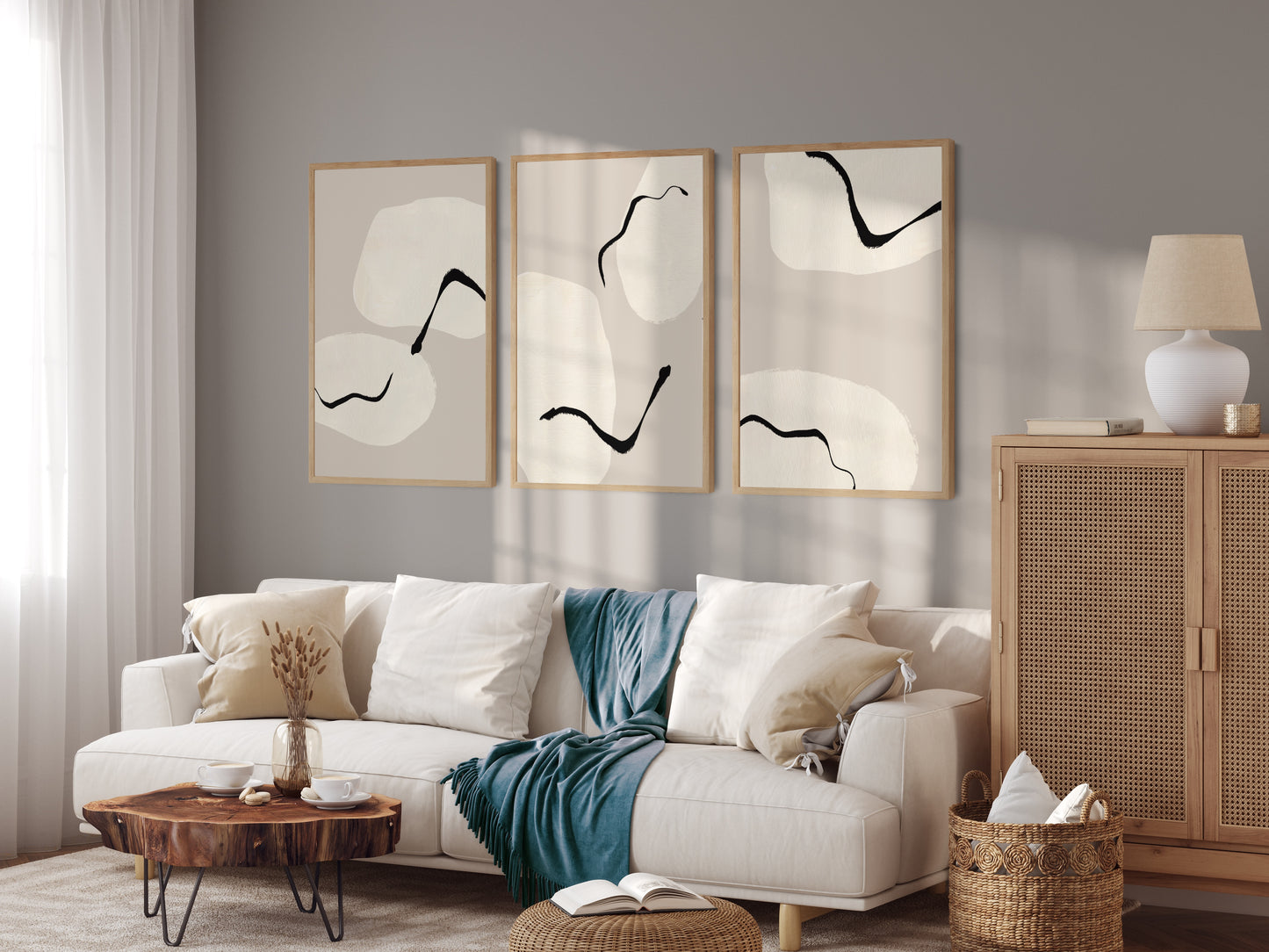 Abstract Poster "Beige Sky" No. 2