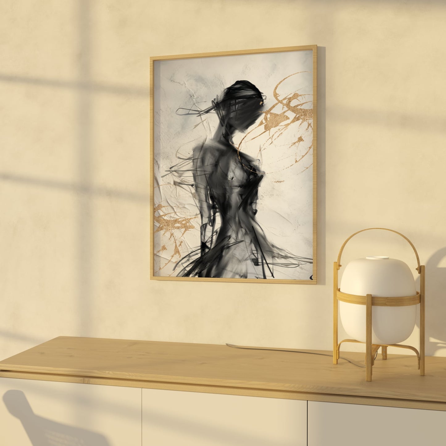Abstract poster Golden aura