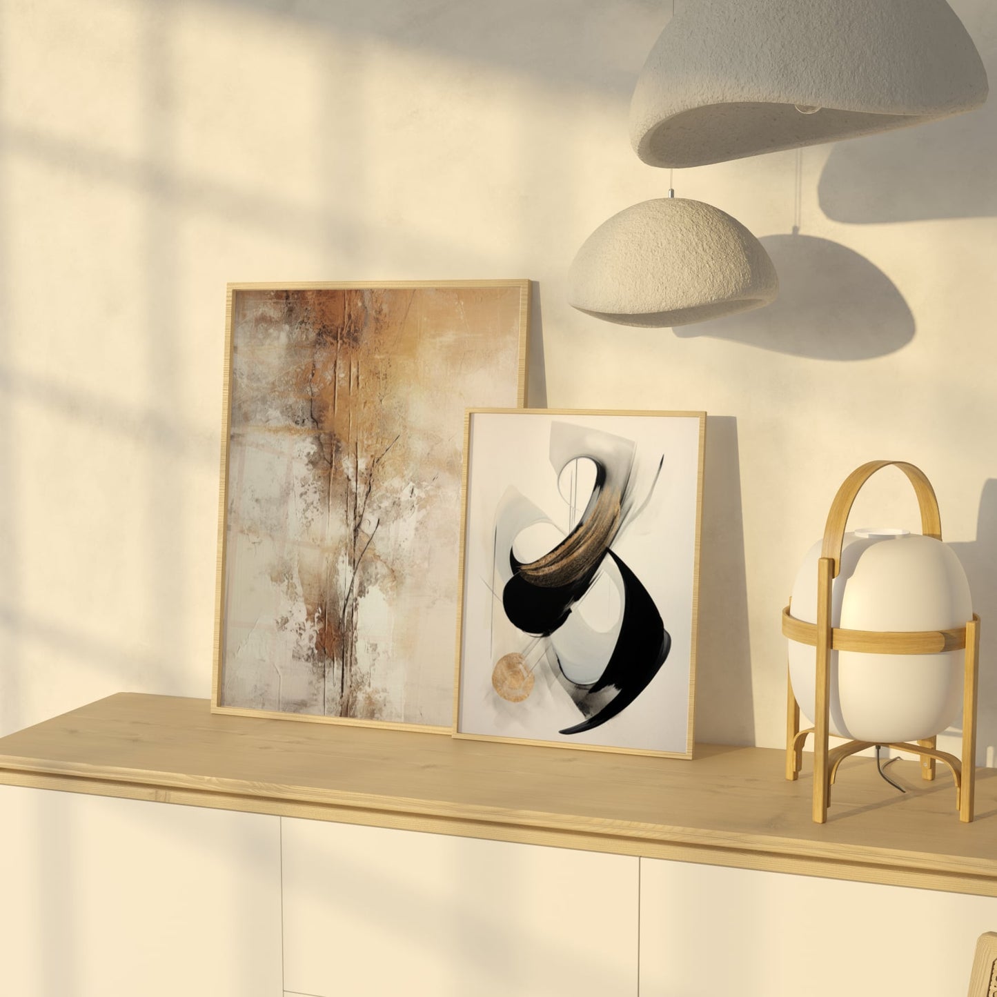 Abstract poster Golden touch of nature