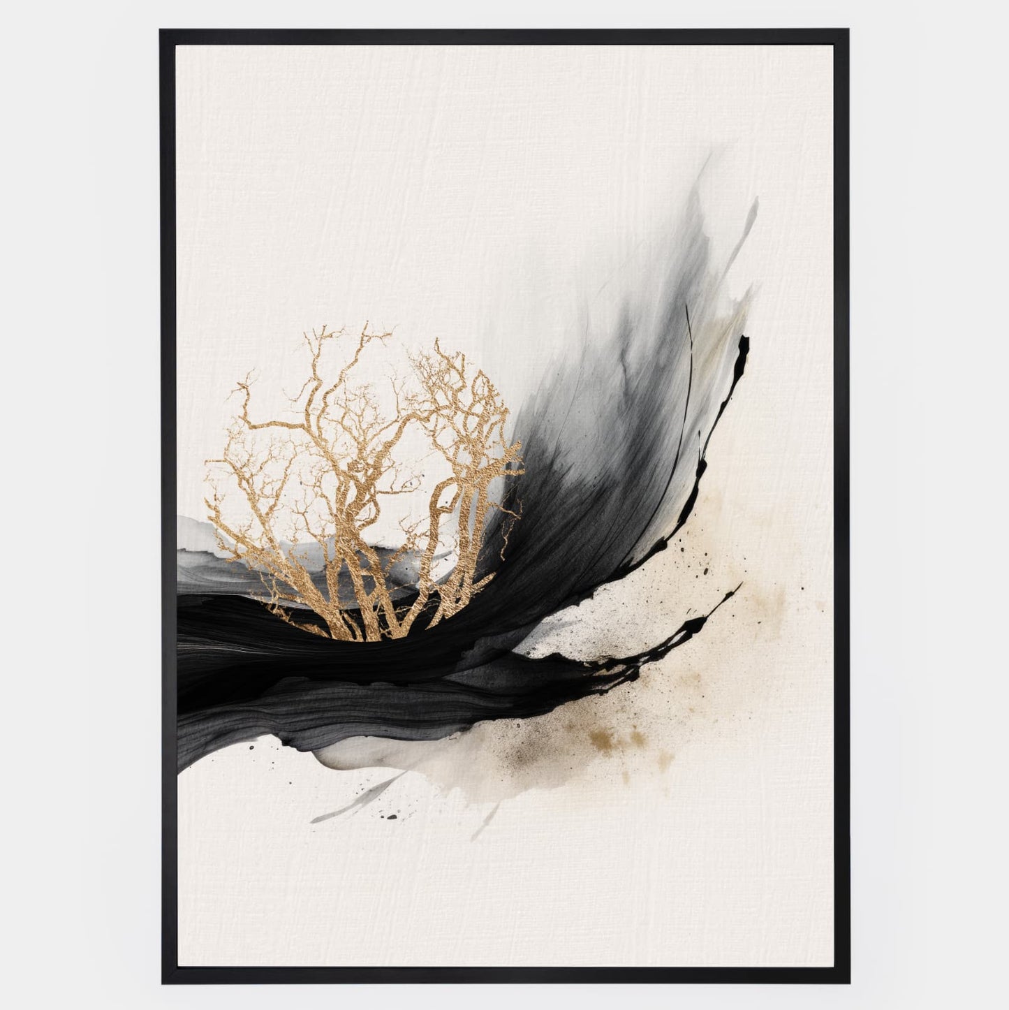 Abstract poster Golden touch