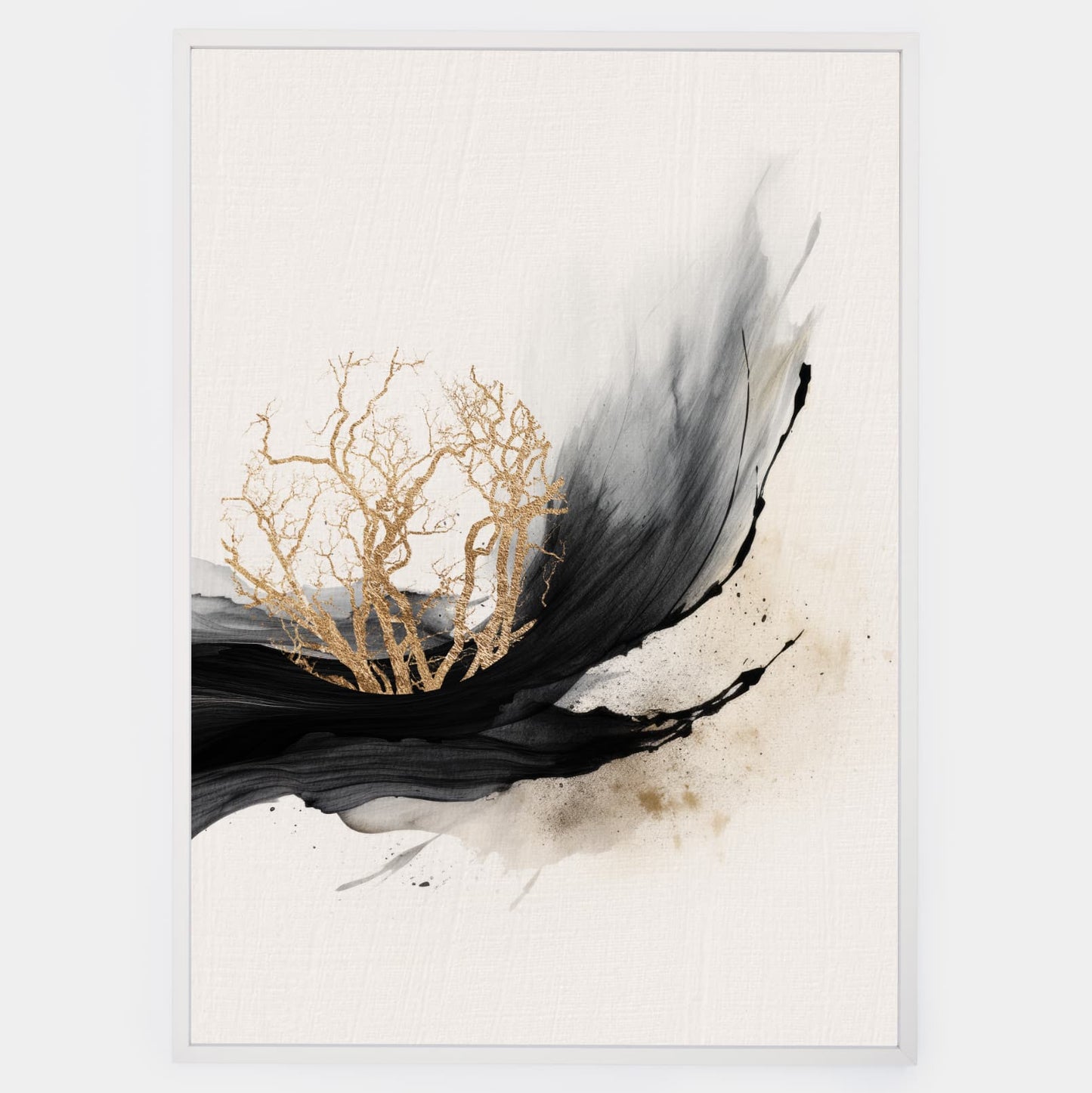 Abstract poster Golden touch