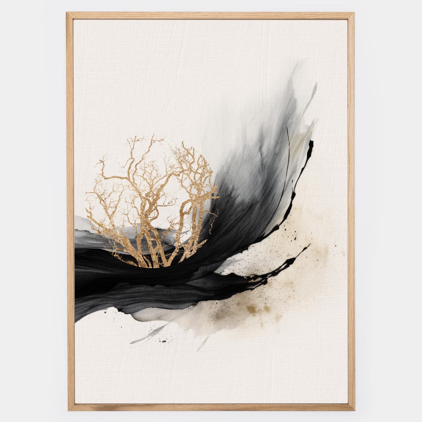 Abstract poster Golden touch