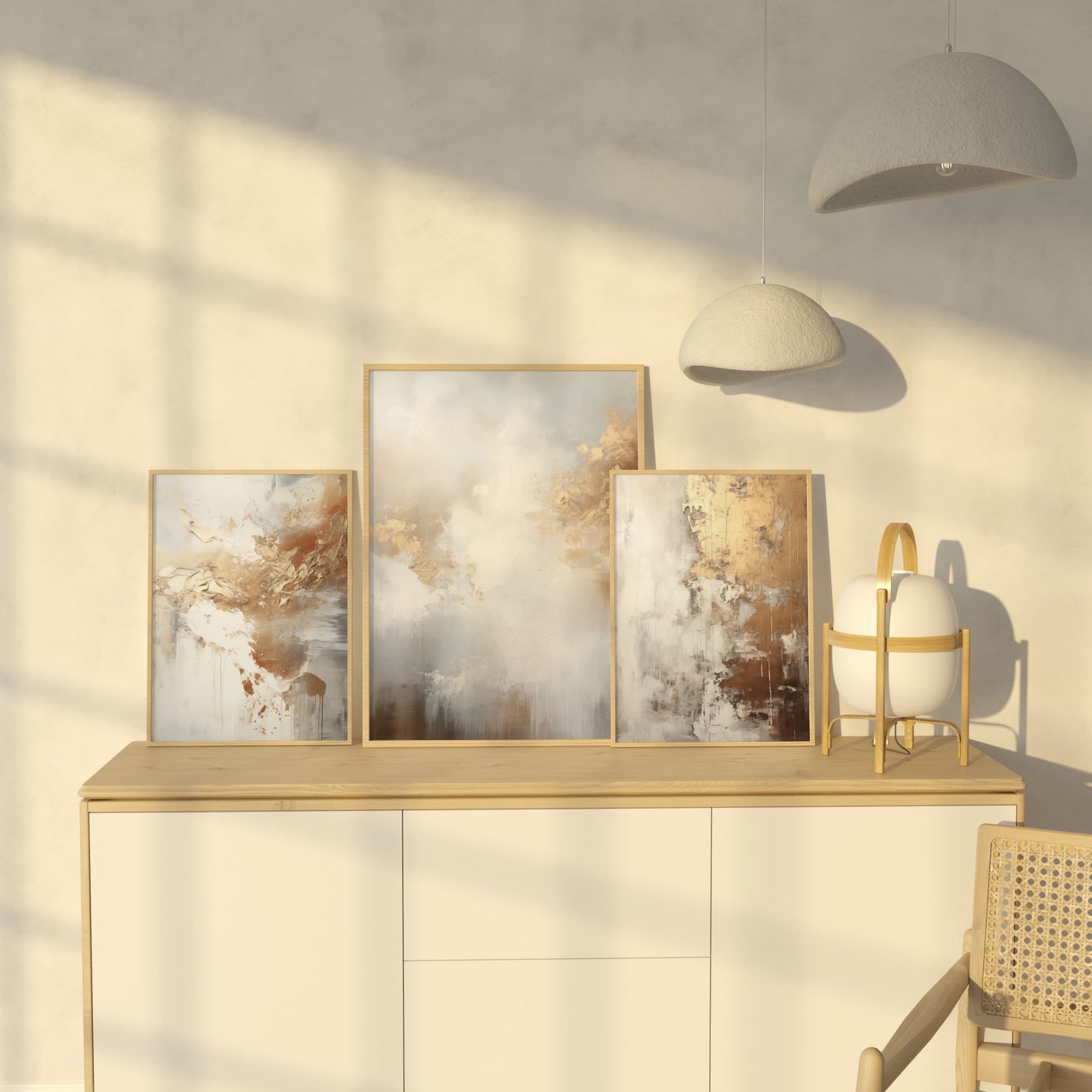 Abstract poster Golden Shades No. 2