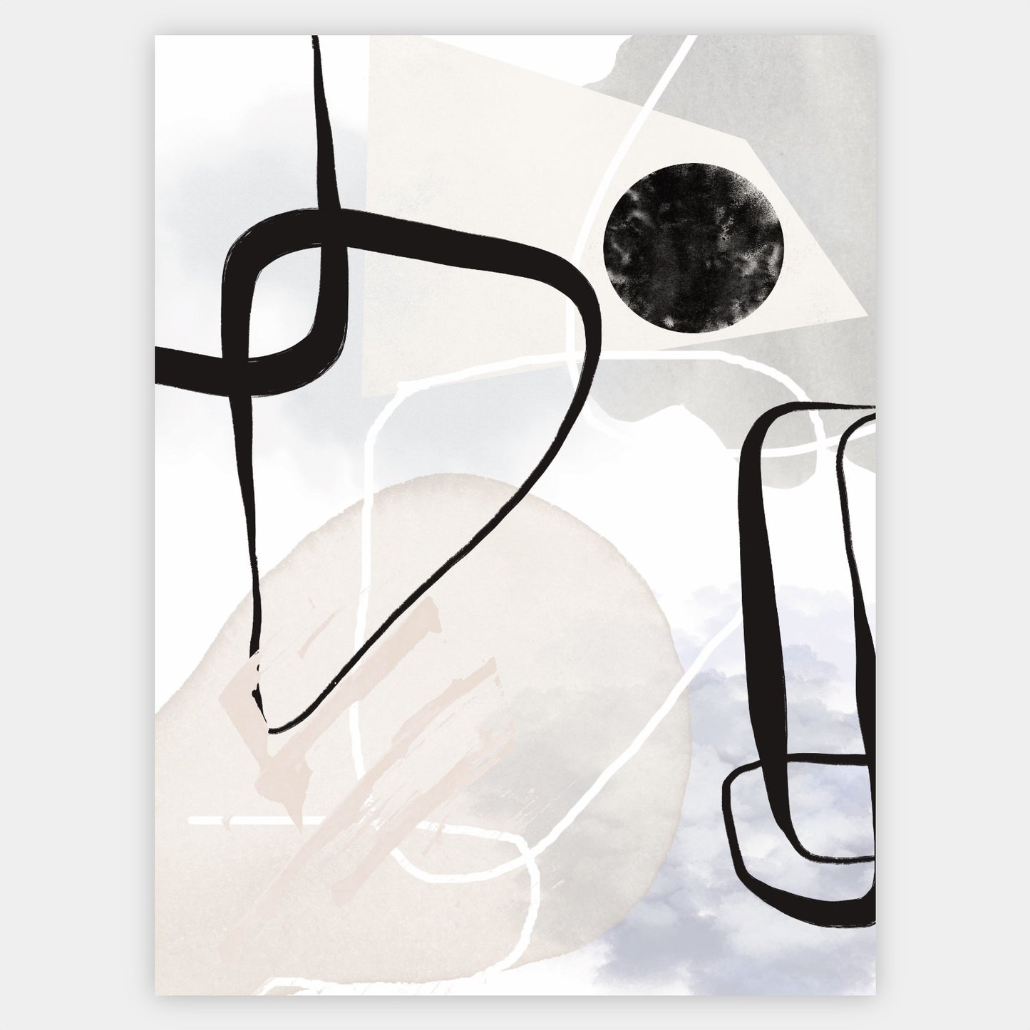 Abstract Poster "Black Spray" No. 1