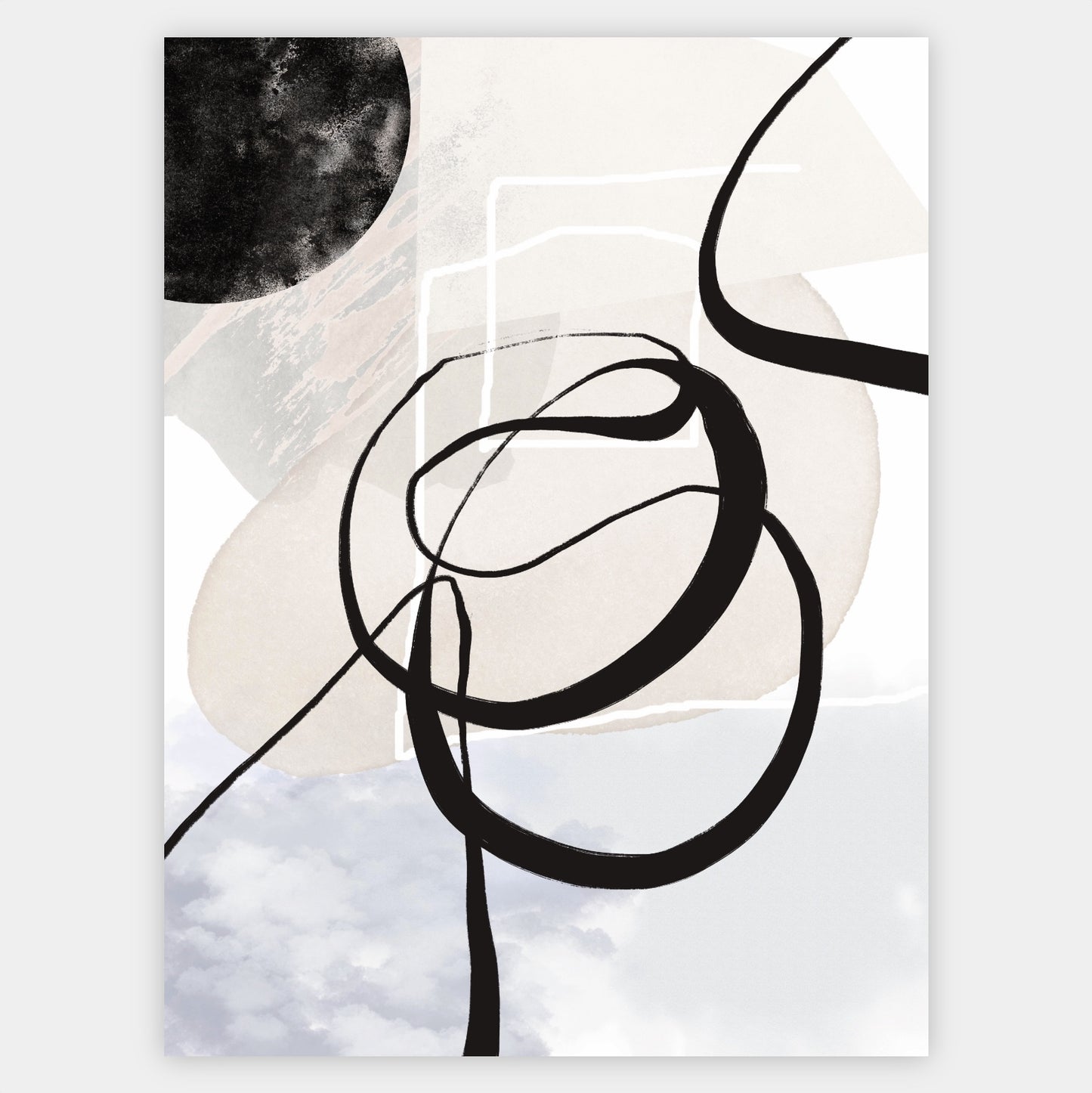 Abstract Poster "Black Spray" No. 2