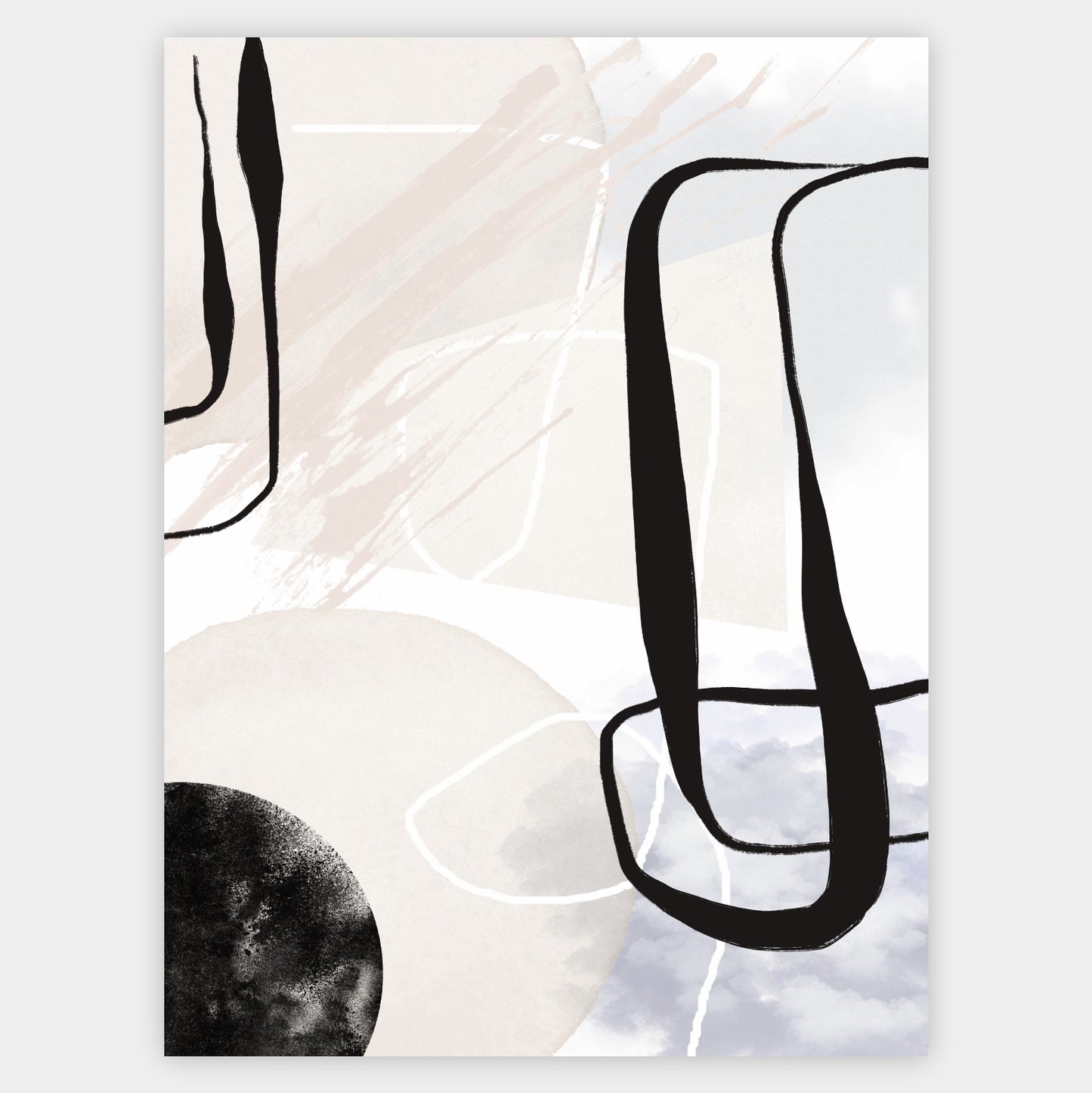 Abstract Poster "Black Spray" No. 3