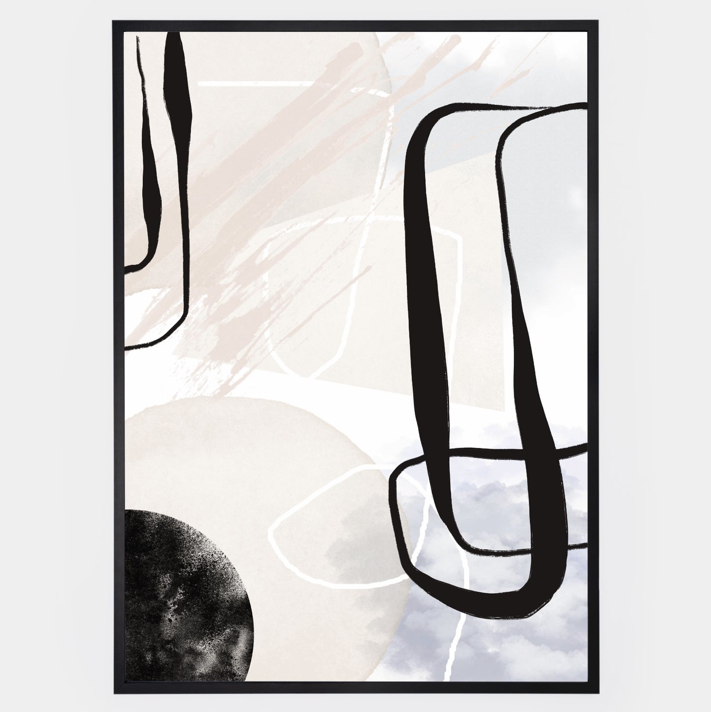 Abstract Poster "Black Spray" No. 3