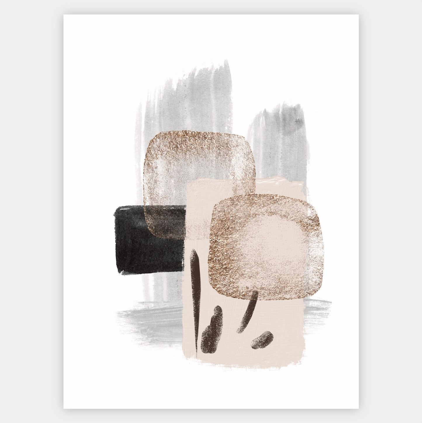 Abstract Poster "Neutral Gold" No. 2