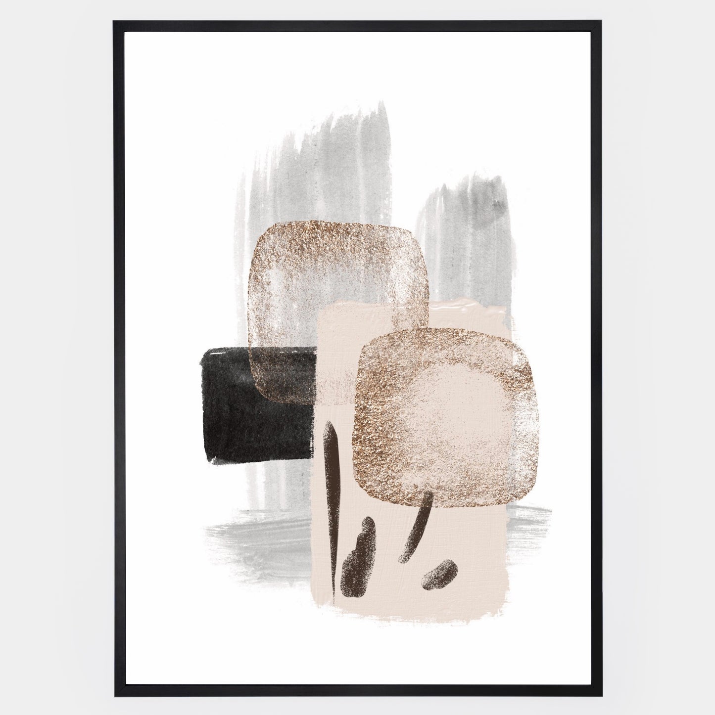 Abstract Poster "Neutral Gold" No. 2