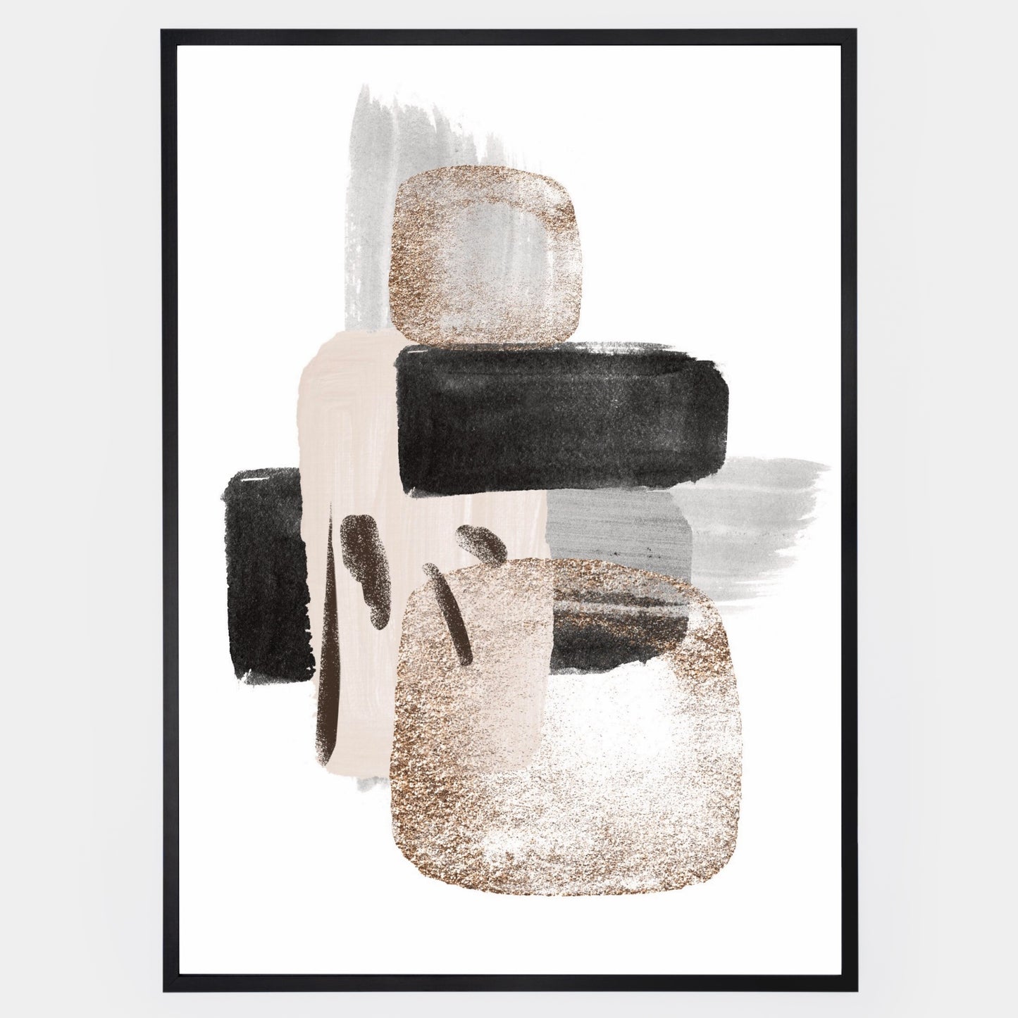 Abstract Poster "Neutral Gold" No. 3