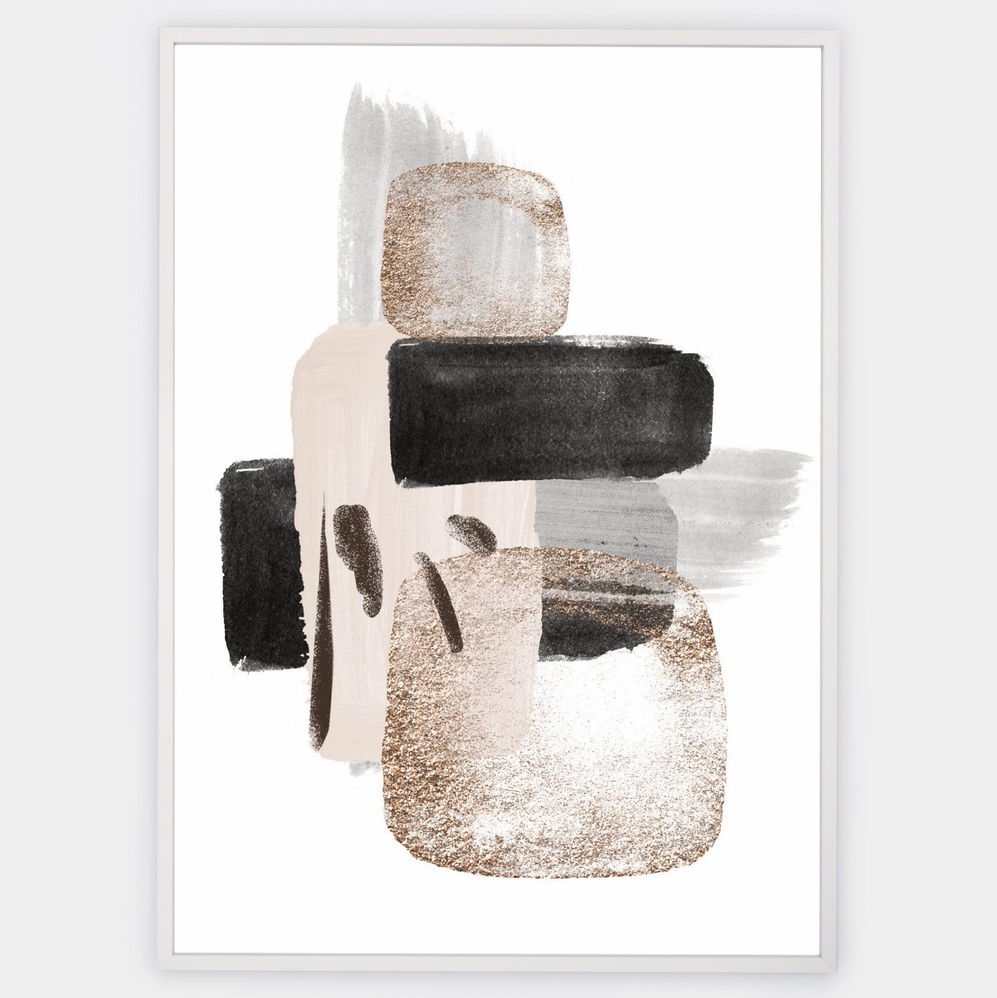 Abstract Poster "Neutral Gold" No. 3