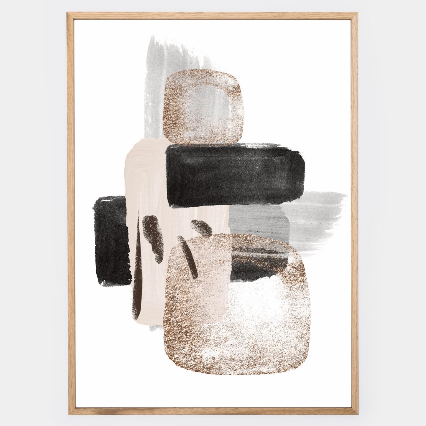 Abstract Poster "Neutral Gold" No. 3