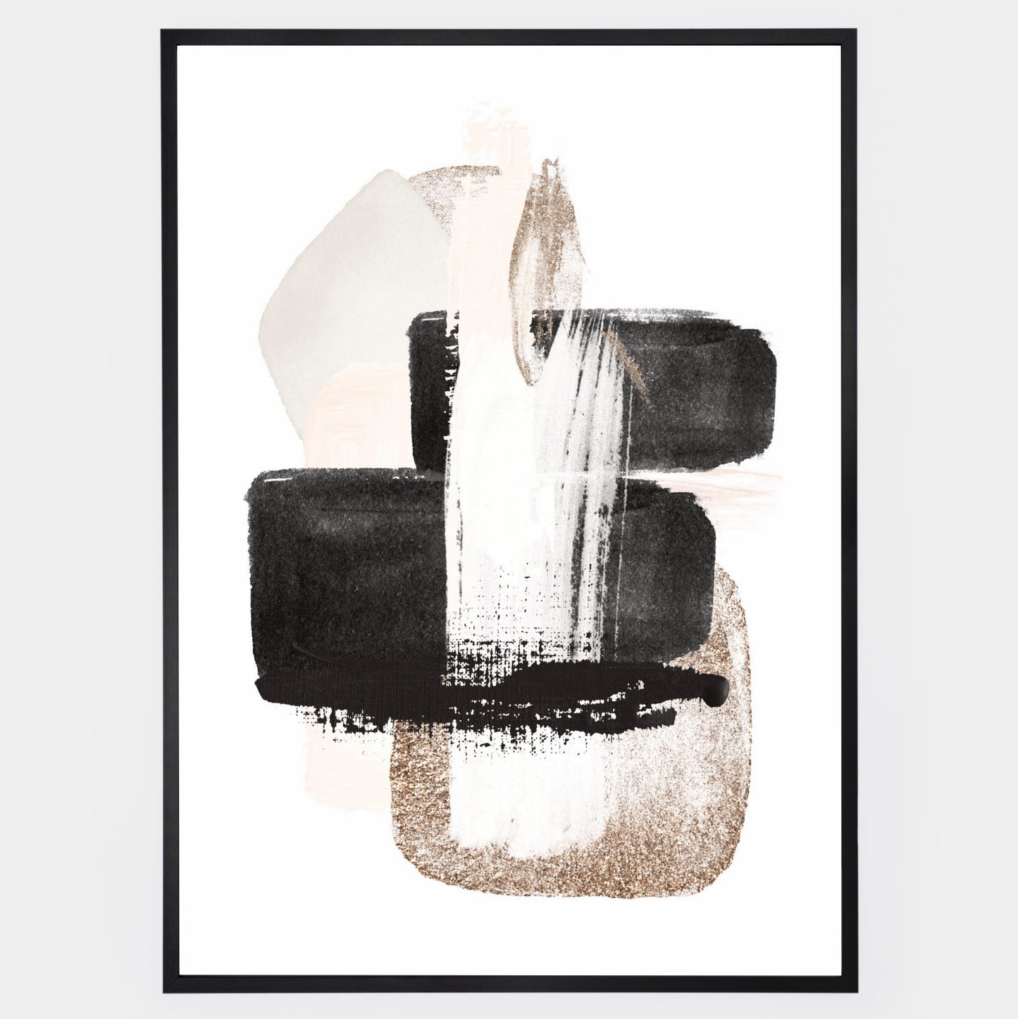 Abstract Poster "Shapes with Gold" No. 1