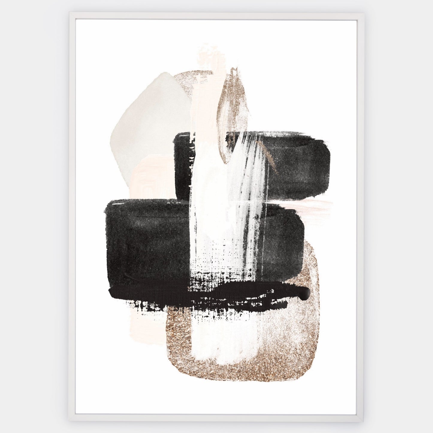 Abstract Poster "Shapes with Gold" No. 1
