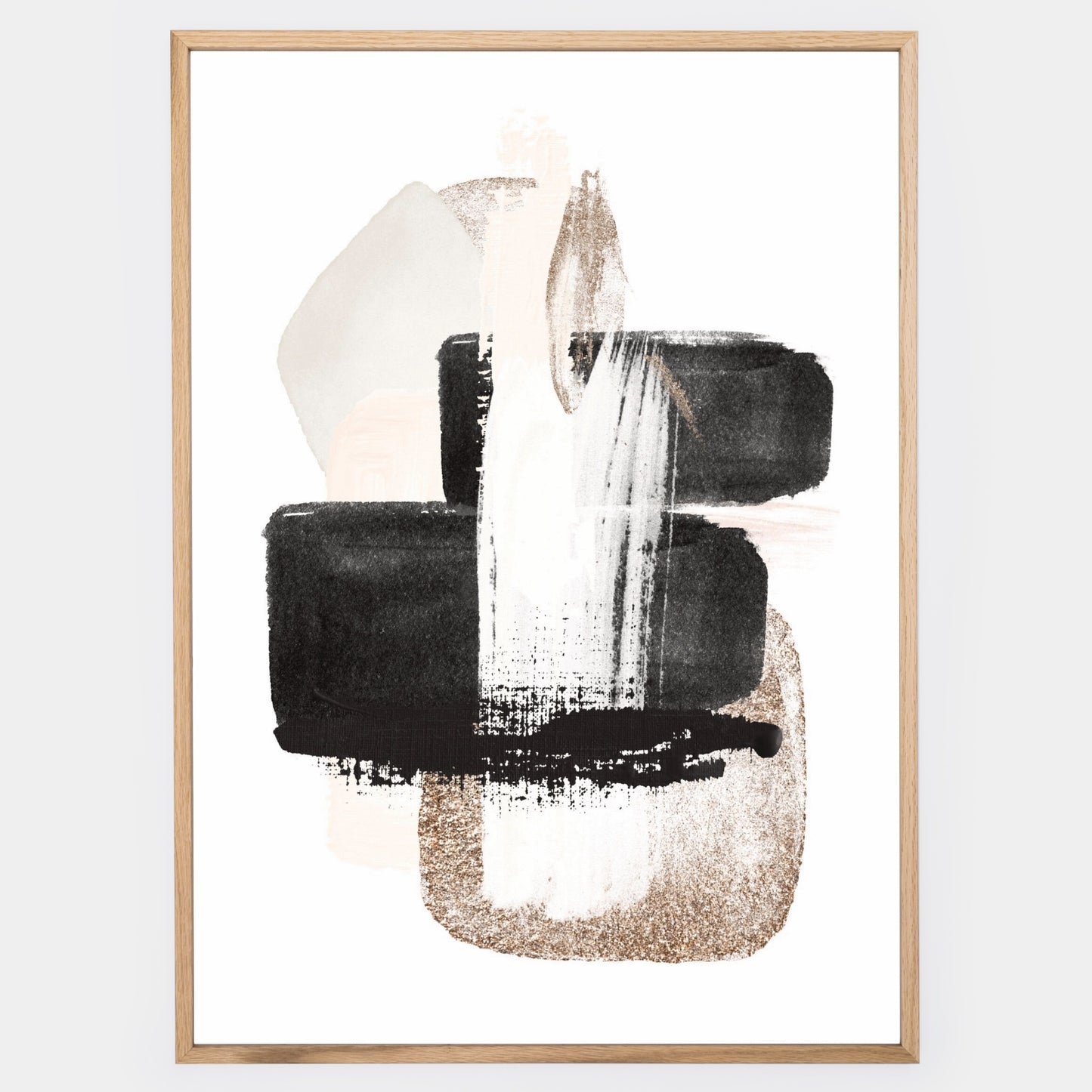 Abstract Poster "Shapes with Gold" No. 1