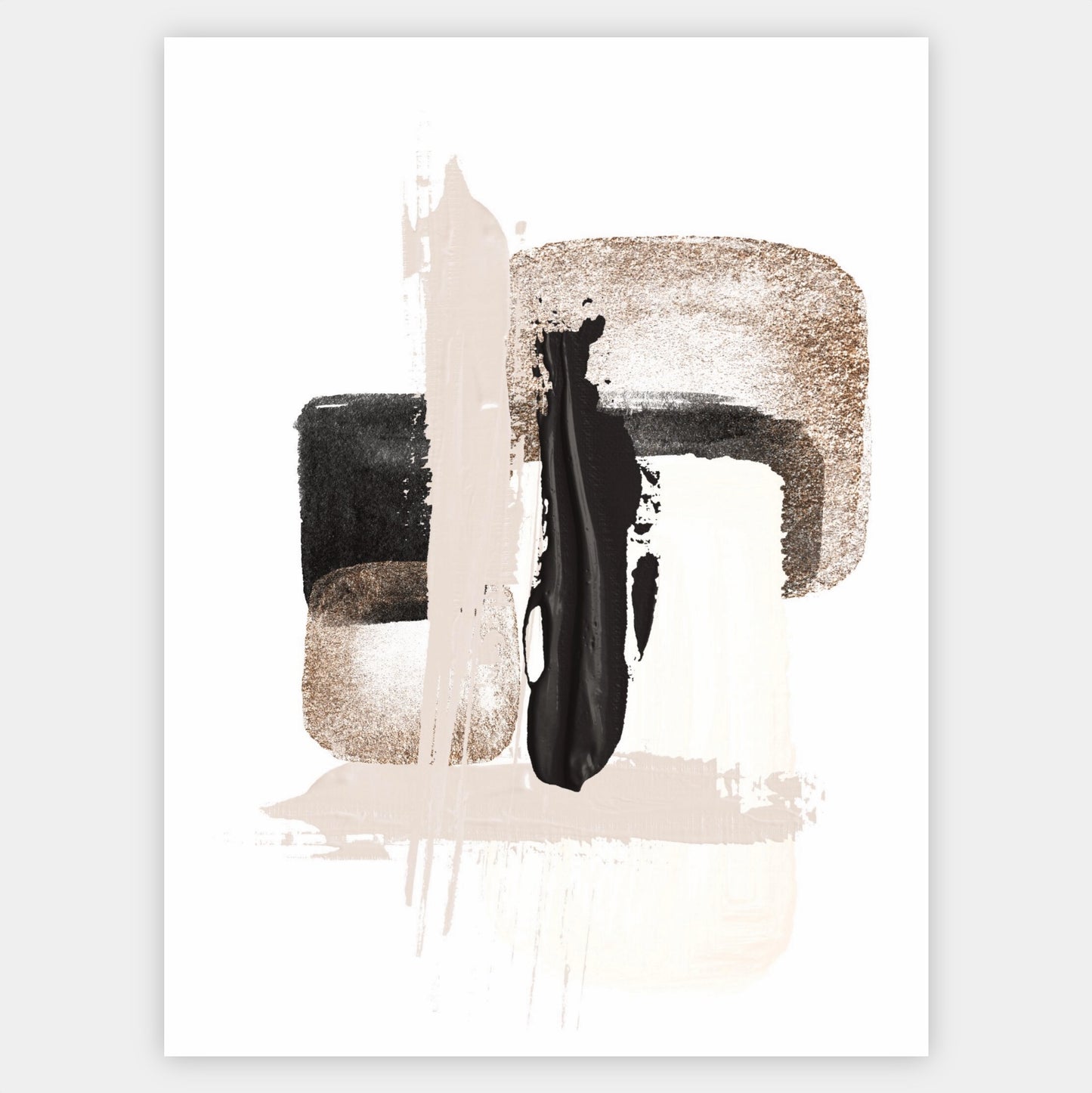 Abstract Poster "Shapes with Gold" No. 2