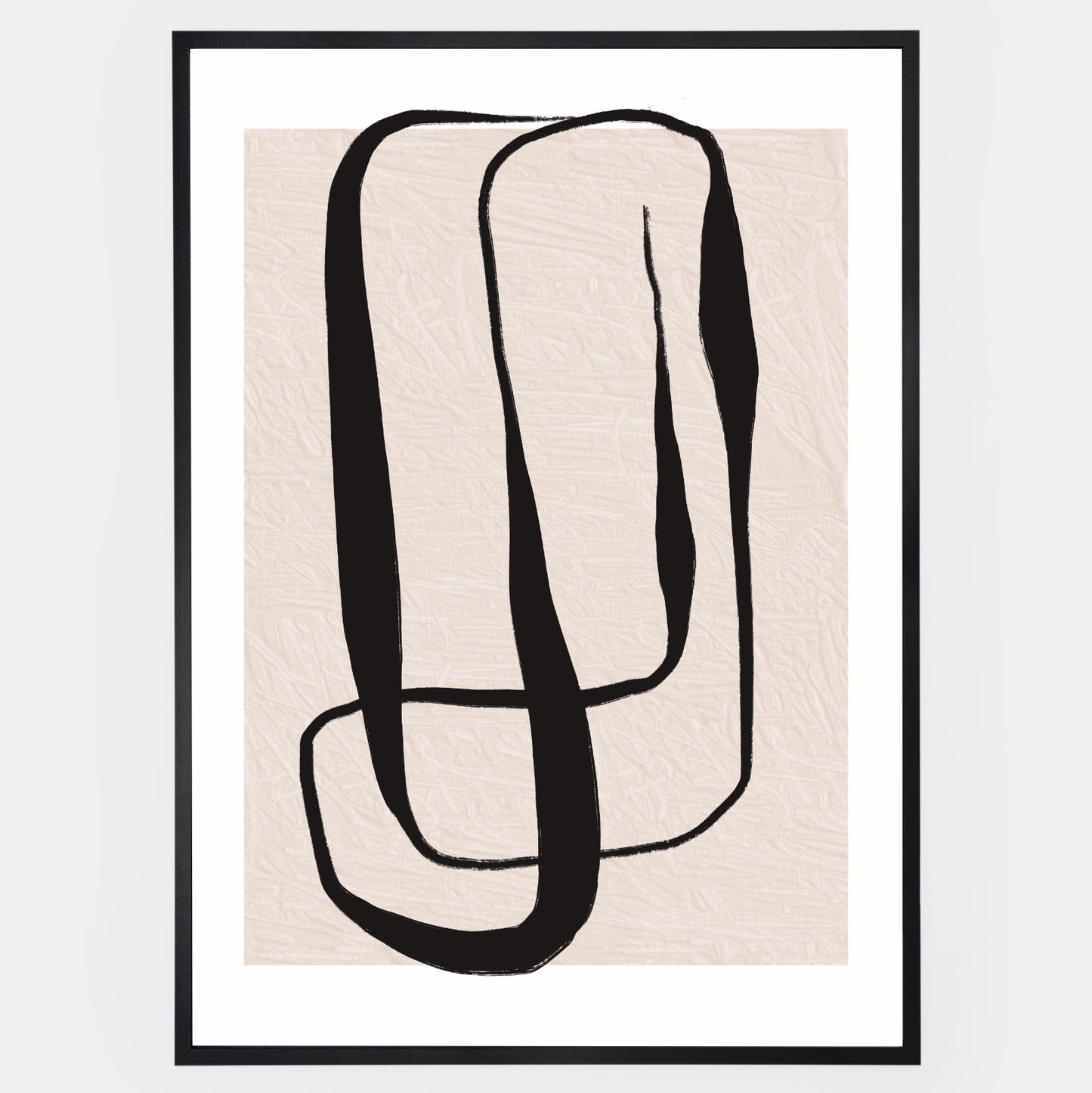 Abstract Poster "Lines on Beige" No. 2