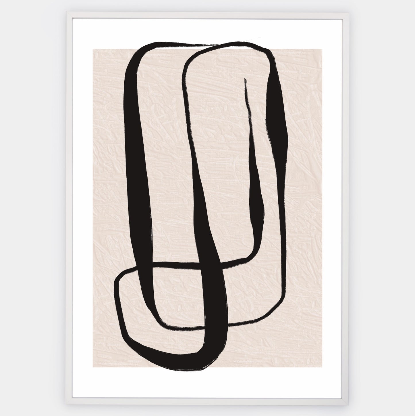 Abstract Poster "Lines on Beige" No. 2
