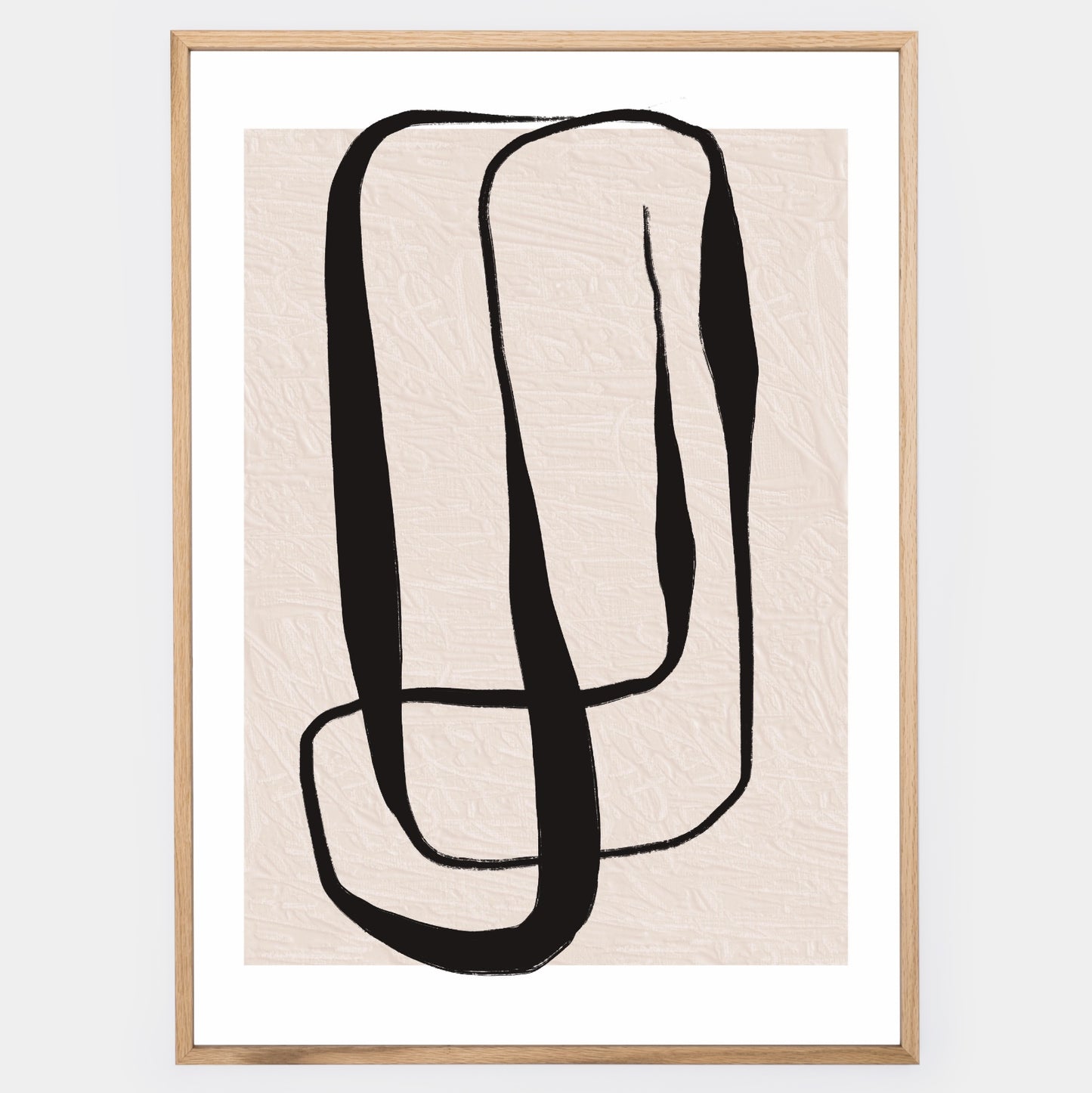 Abstract Poster "Lines on Beige" No. 2