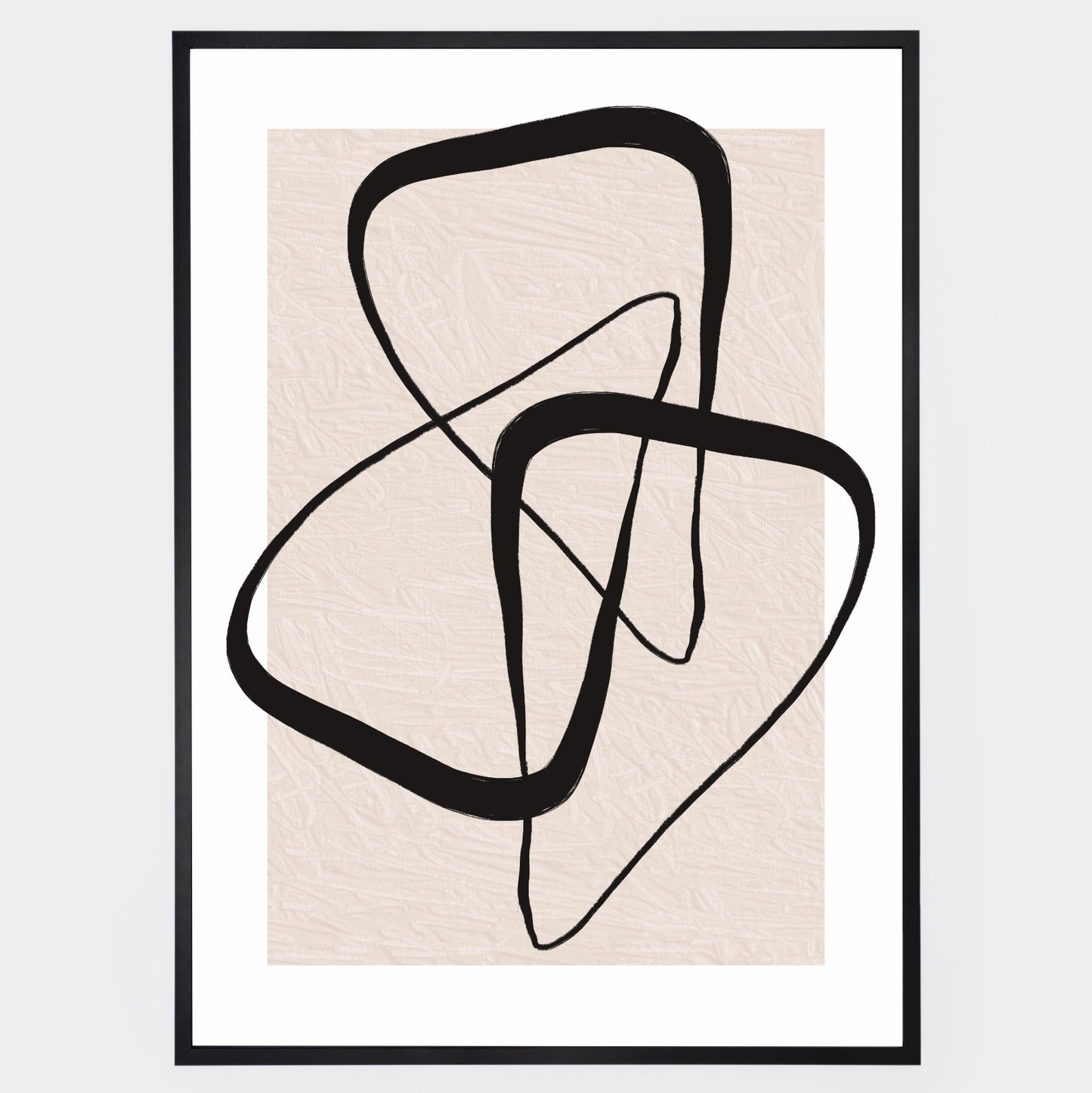Abstract Poster "Lines on Beige" No. 3