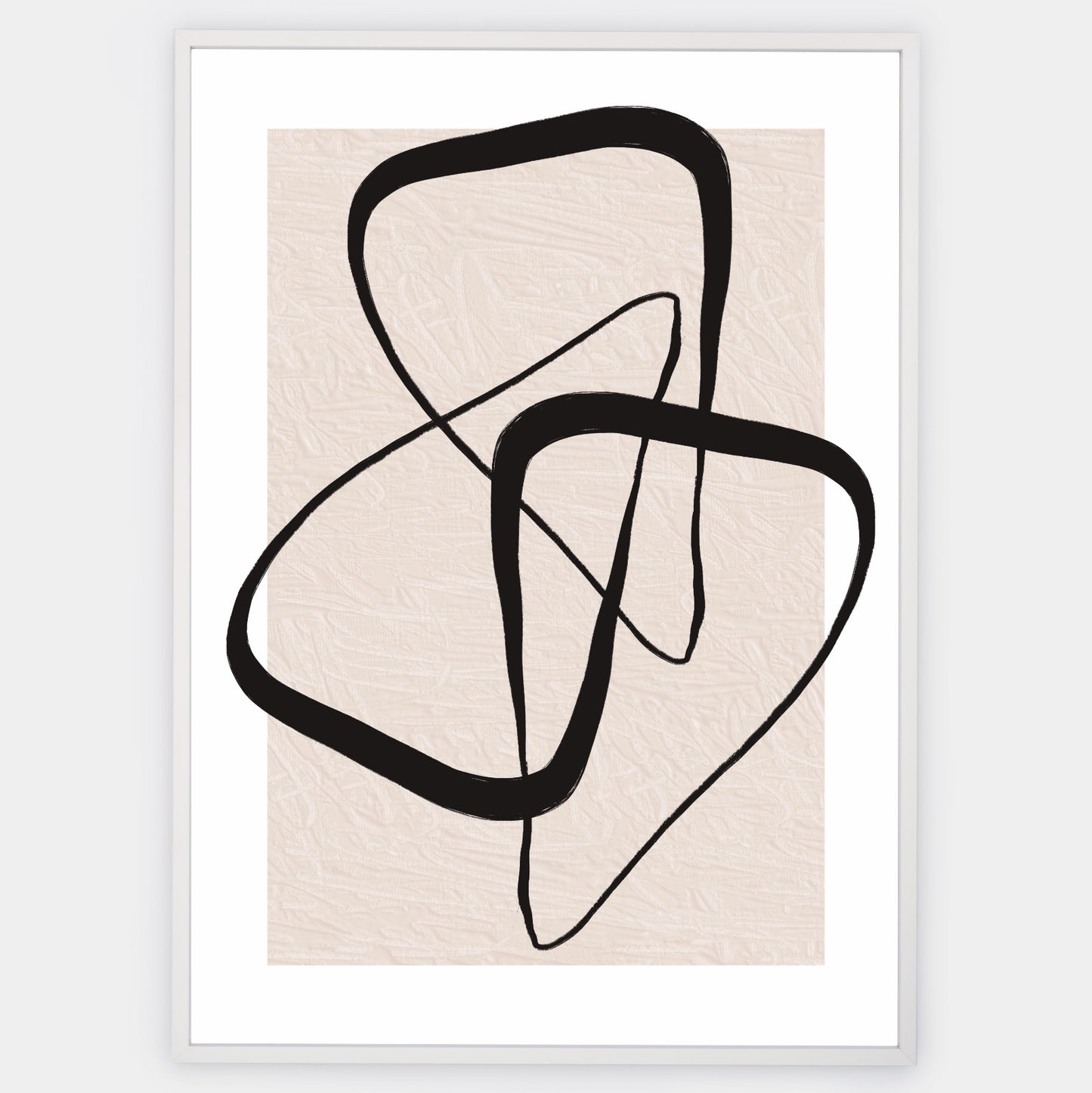Abstract Poster "Lines on Beige" No. 3