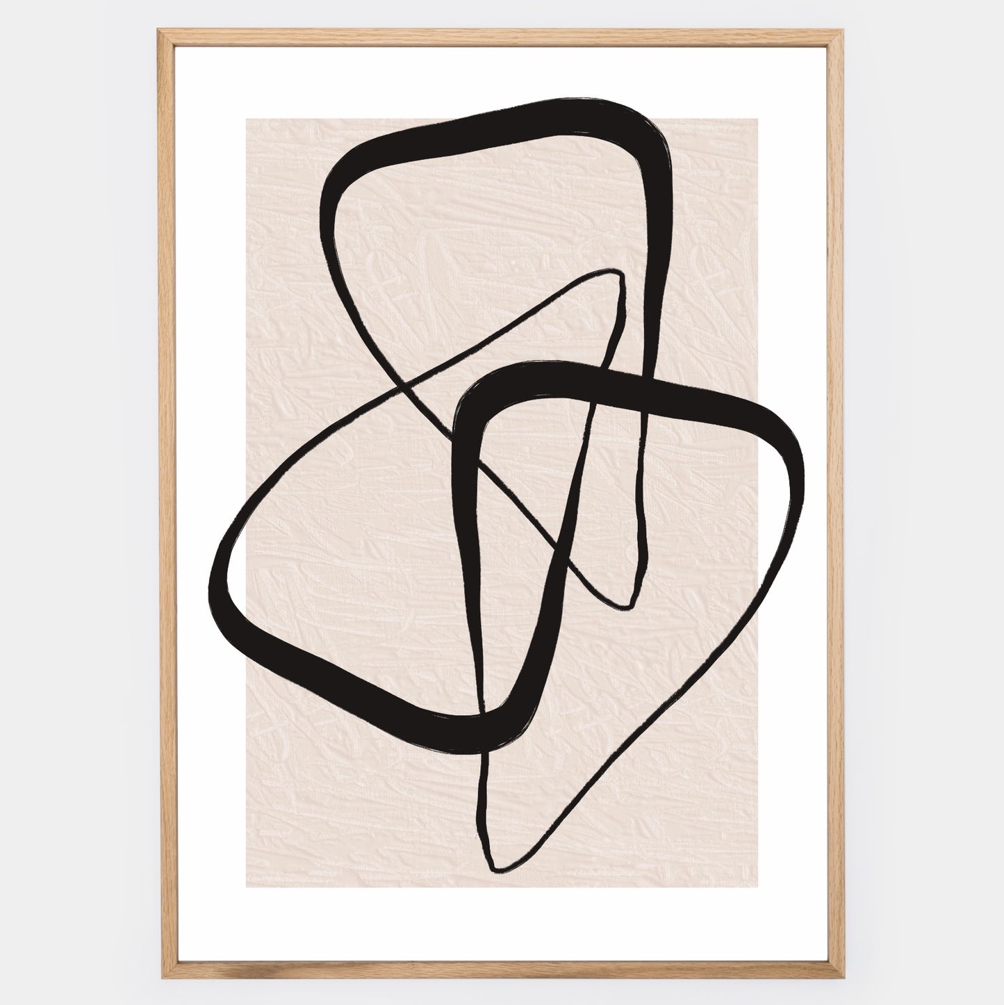 Abstract Poster "Lines on Beige" No. 3