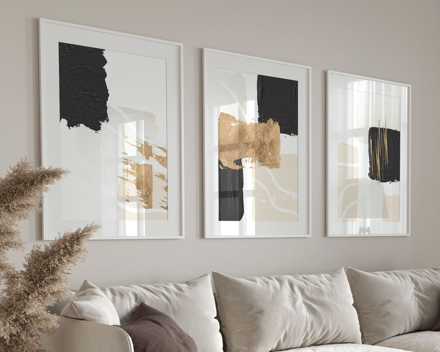 Abstract Poster "Gold Scraps" No. 3