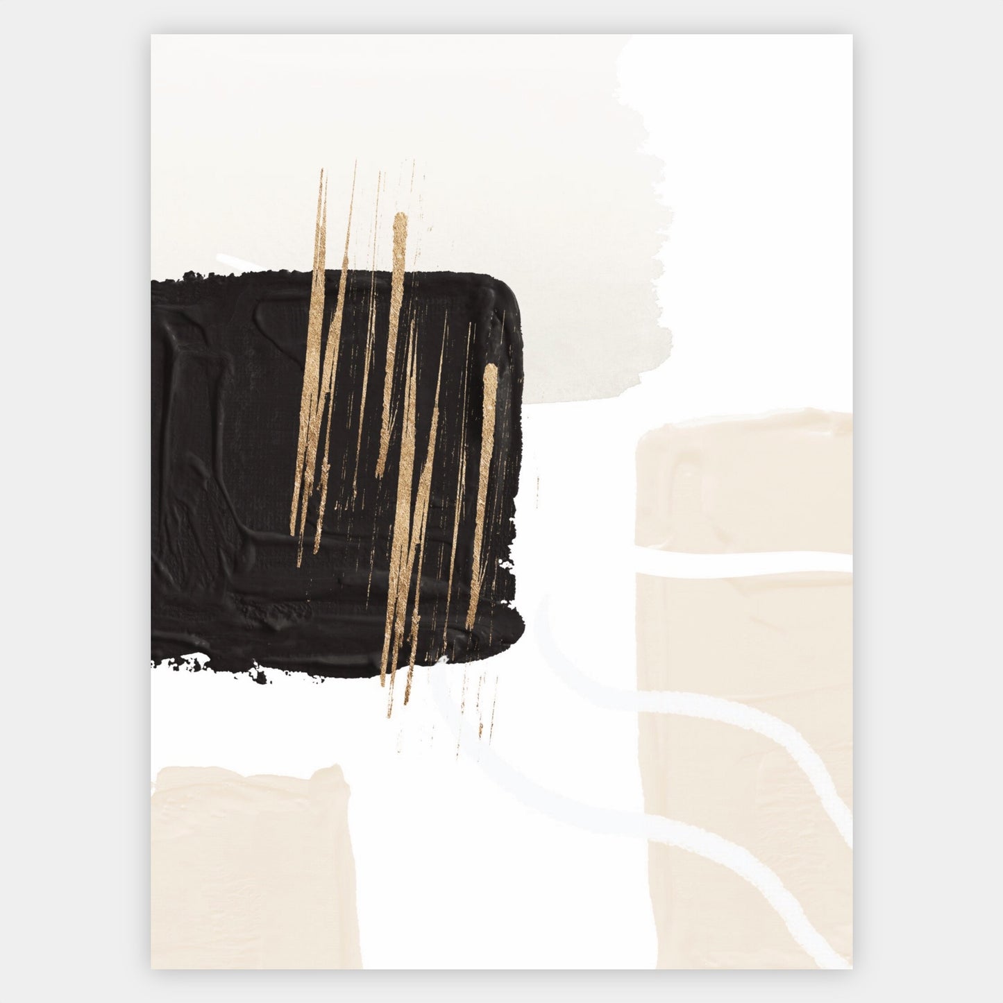 Abstract Poster "Gold Scraps" No. 3