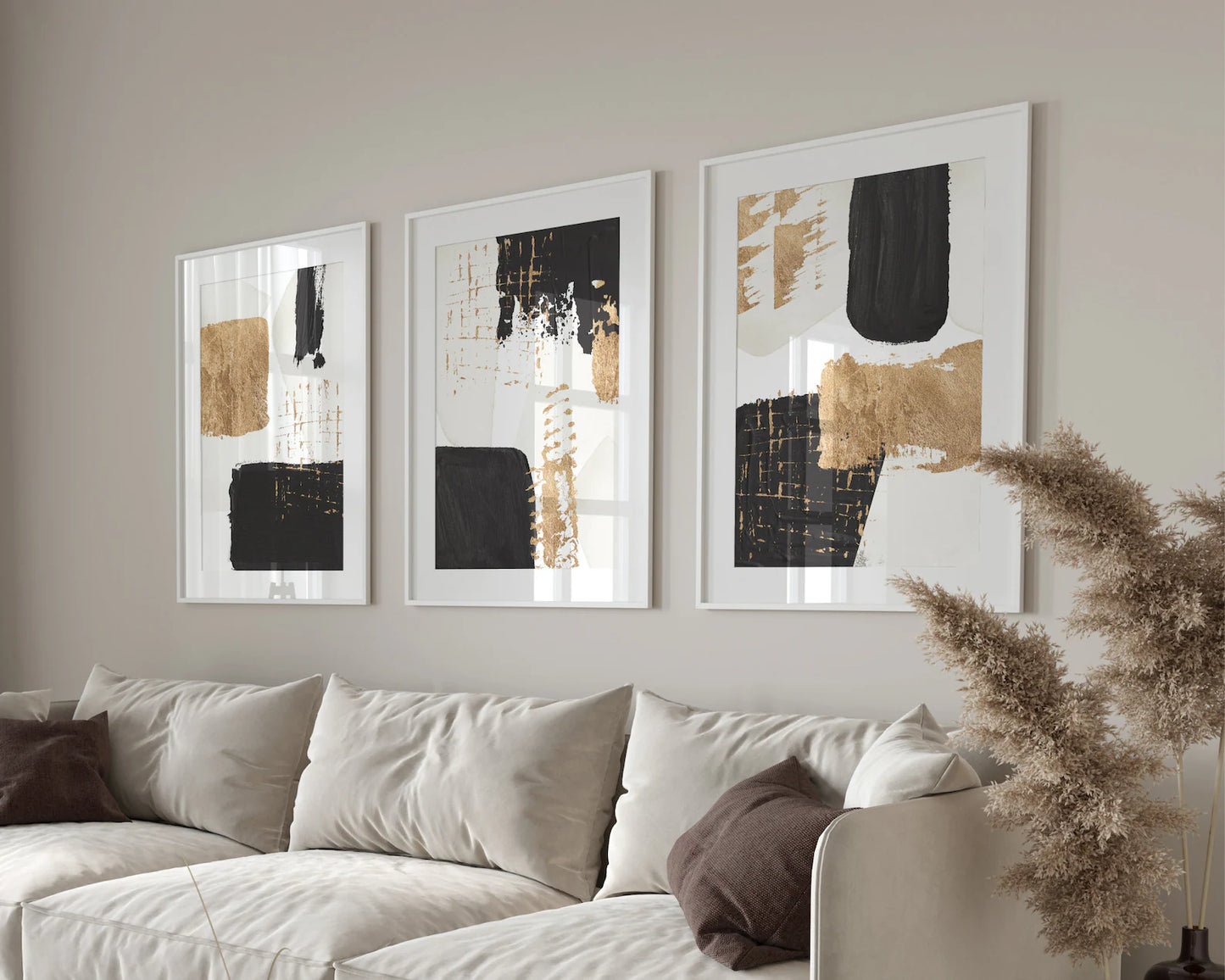 Abstract Poster "Gold on Black" No. 2