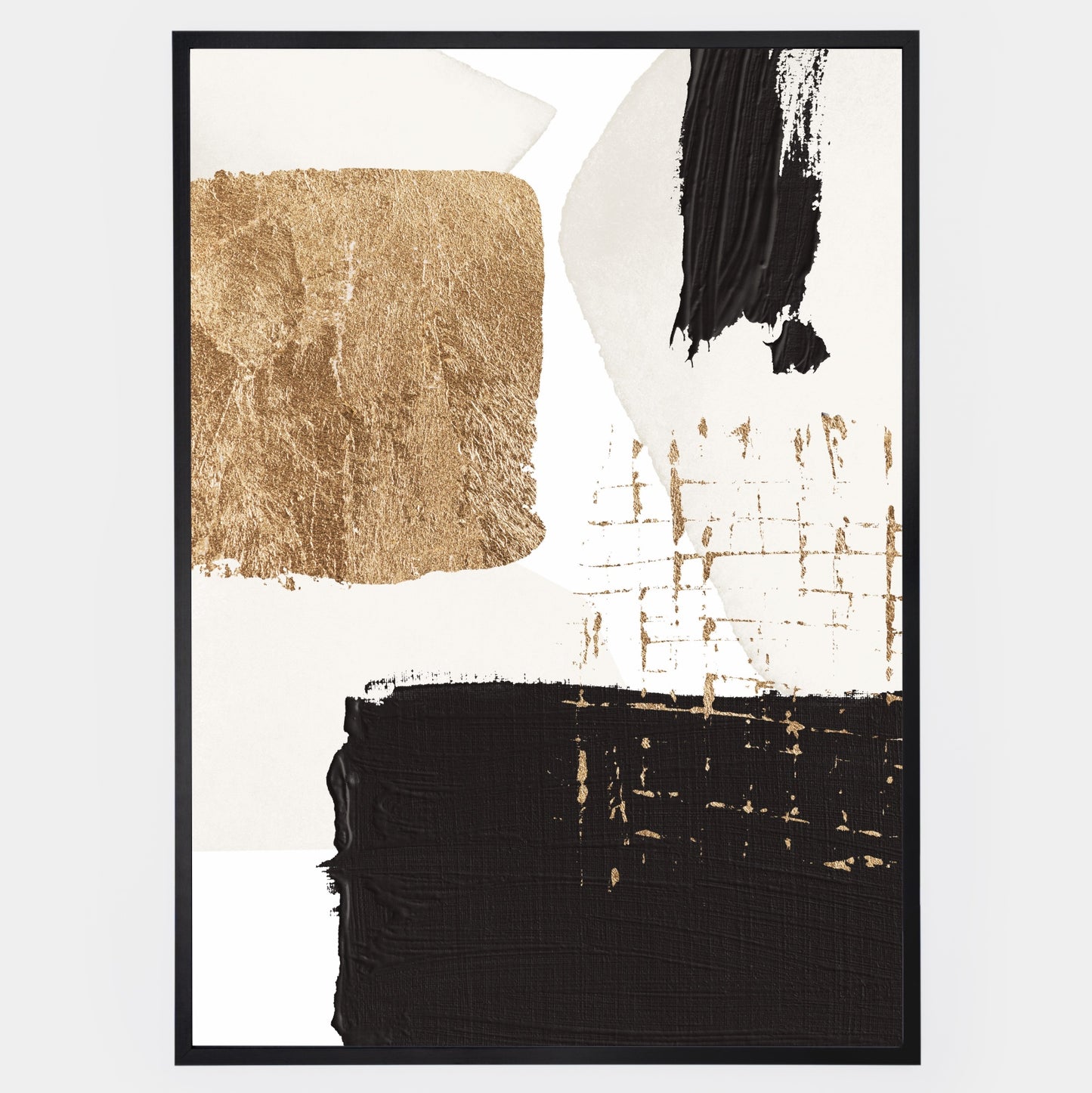 Abstract Poster "Gold on Black" No. 1