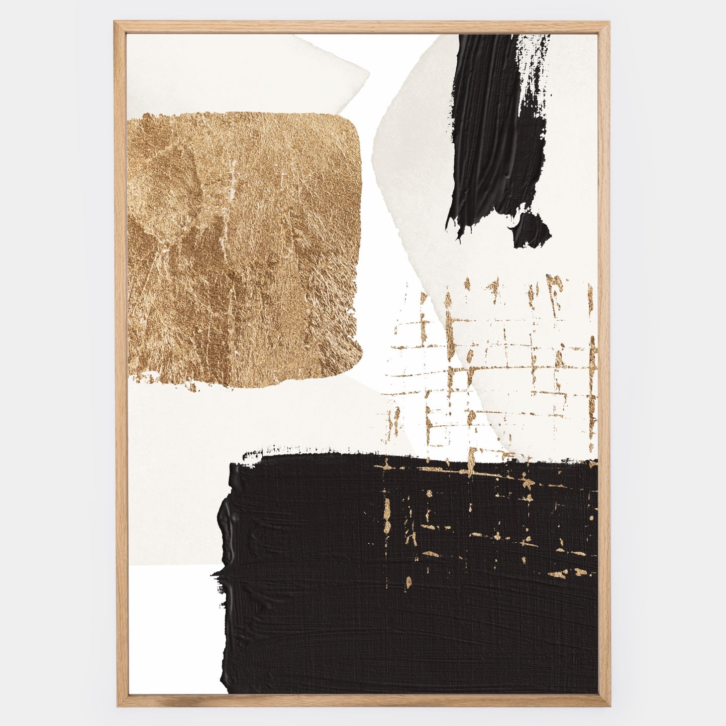 Abstract Poster "Gold on Black" No. 1