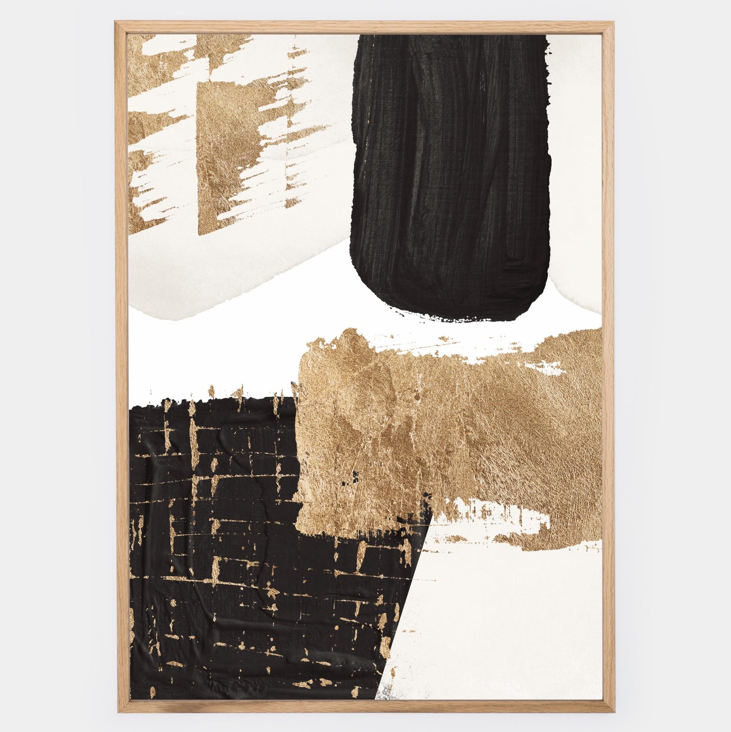 Abstract Poster "Gold on Black" No. 3