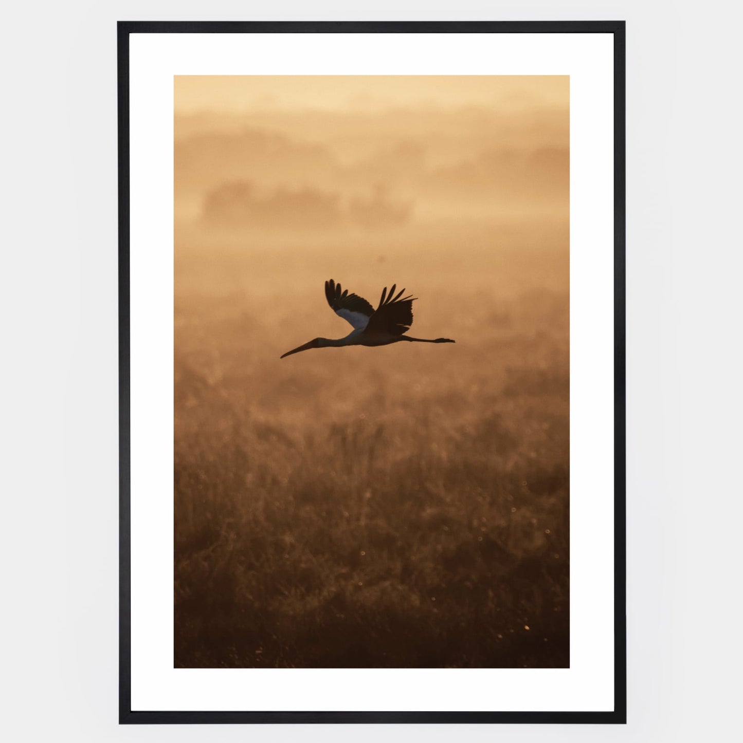 Poster with a photo of a flying bird