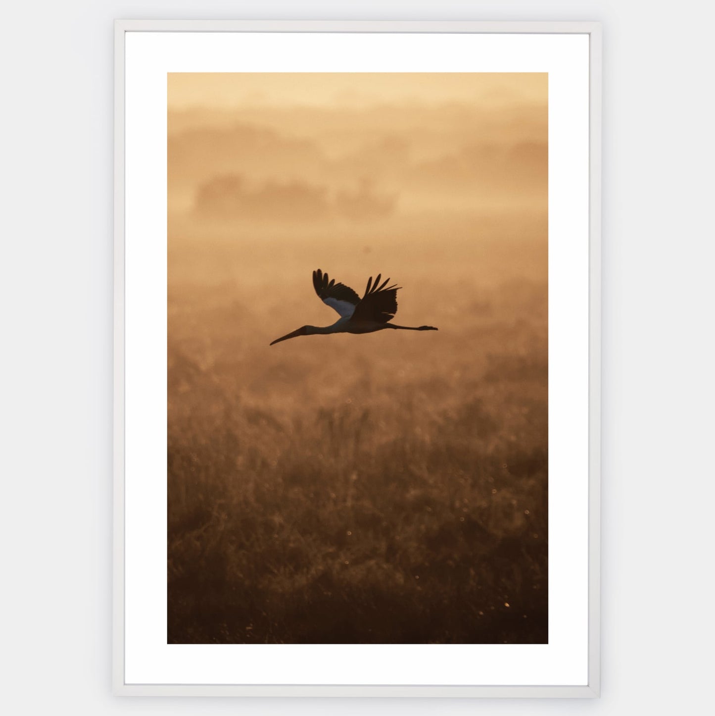 Poster with a photo of a flying bird