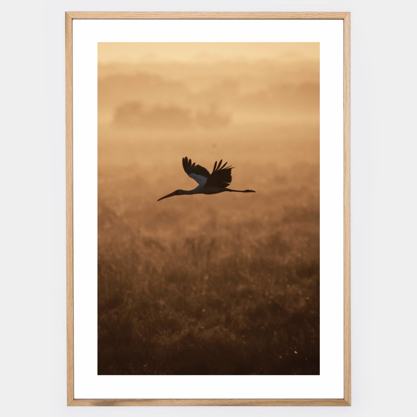 Poster with a photo of a flying bird