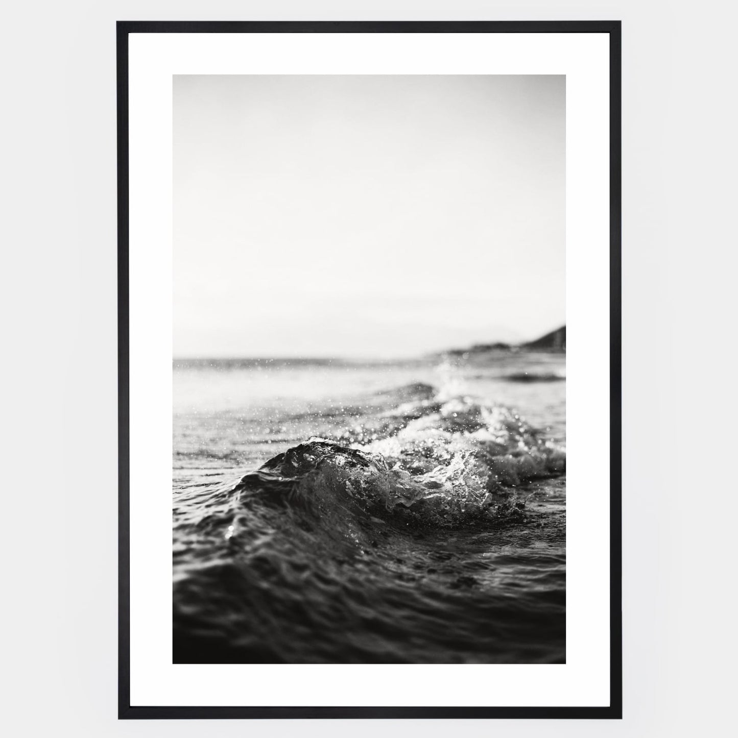 Poster with a photo of the sea surface