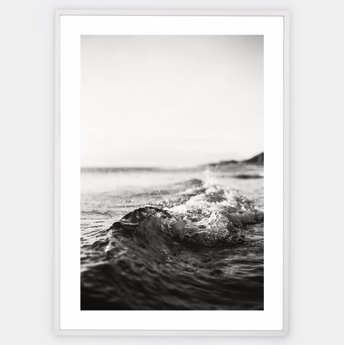 Poster with a photo of the sea surface