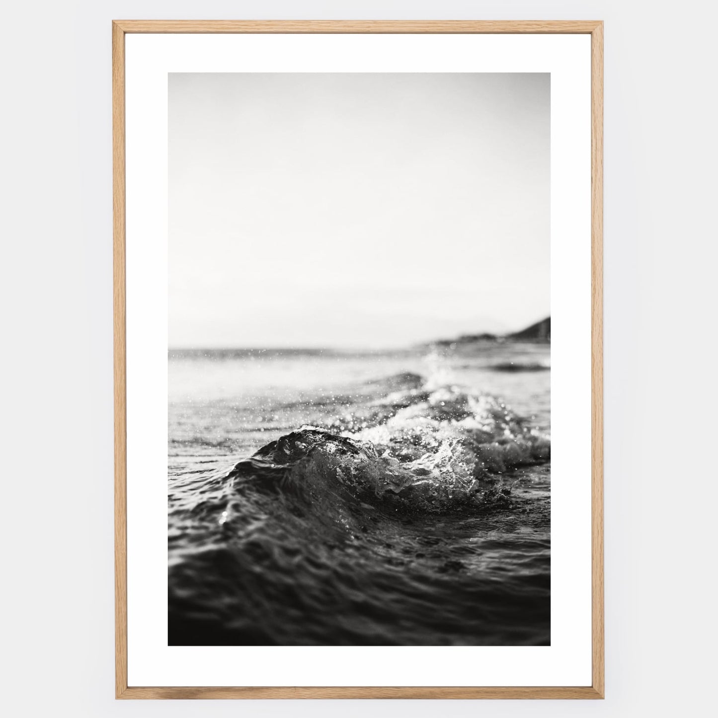 Poster with a photo of the sea surface