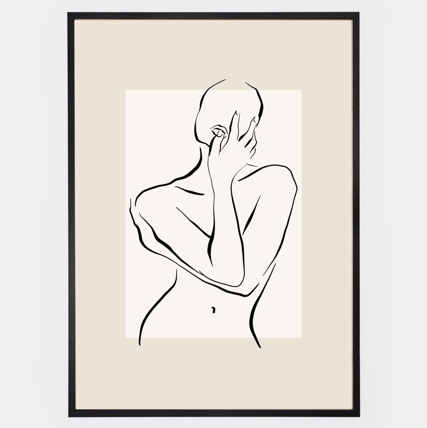 Boho poster with graphic of a silhouette of a naked woman