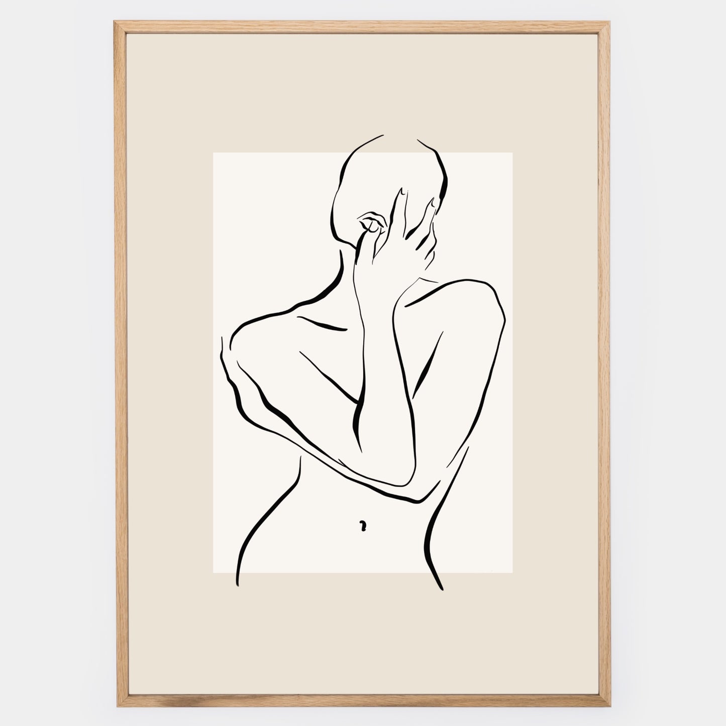 Boho poster with graphic of a silhouette of a naked woman