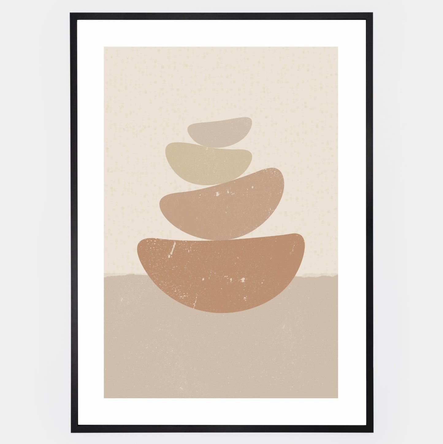 Boho poster of geometric shapes