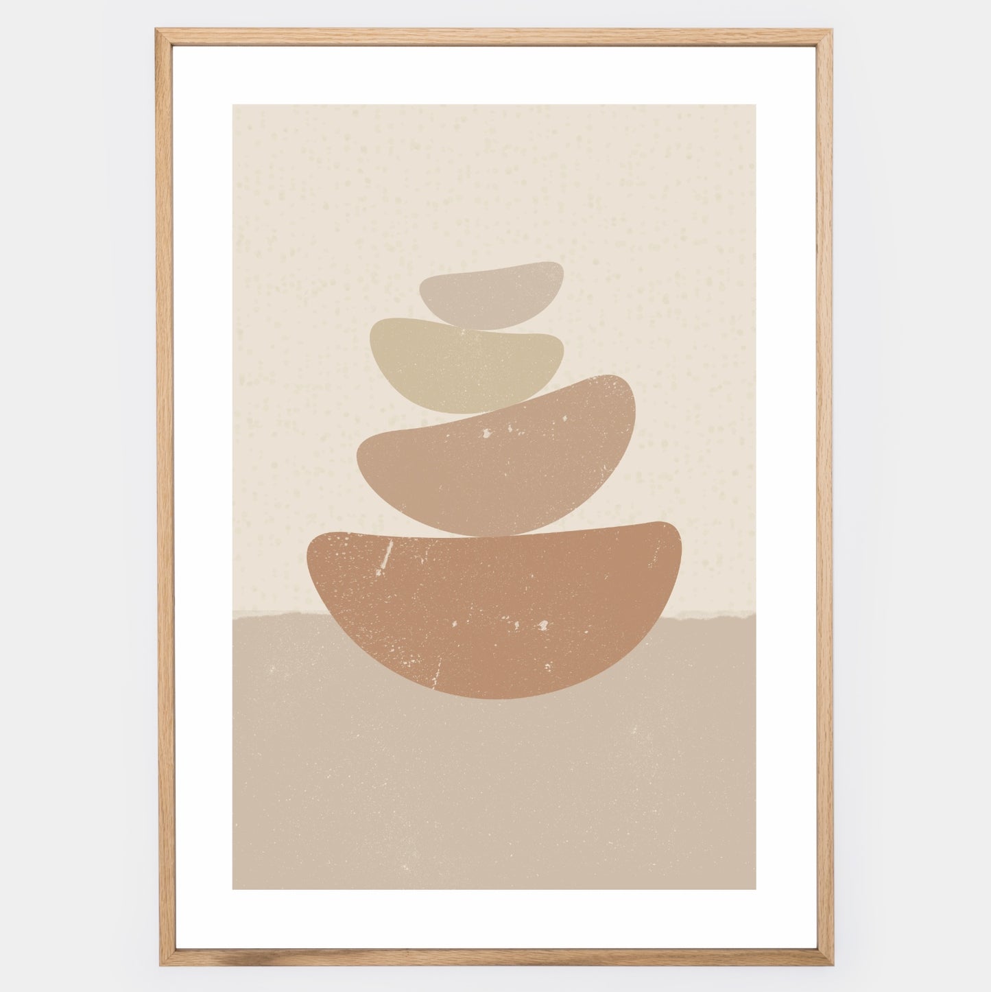 Boho poster of geometric shapes