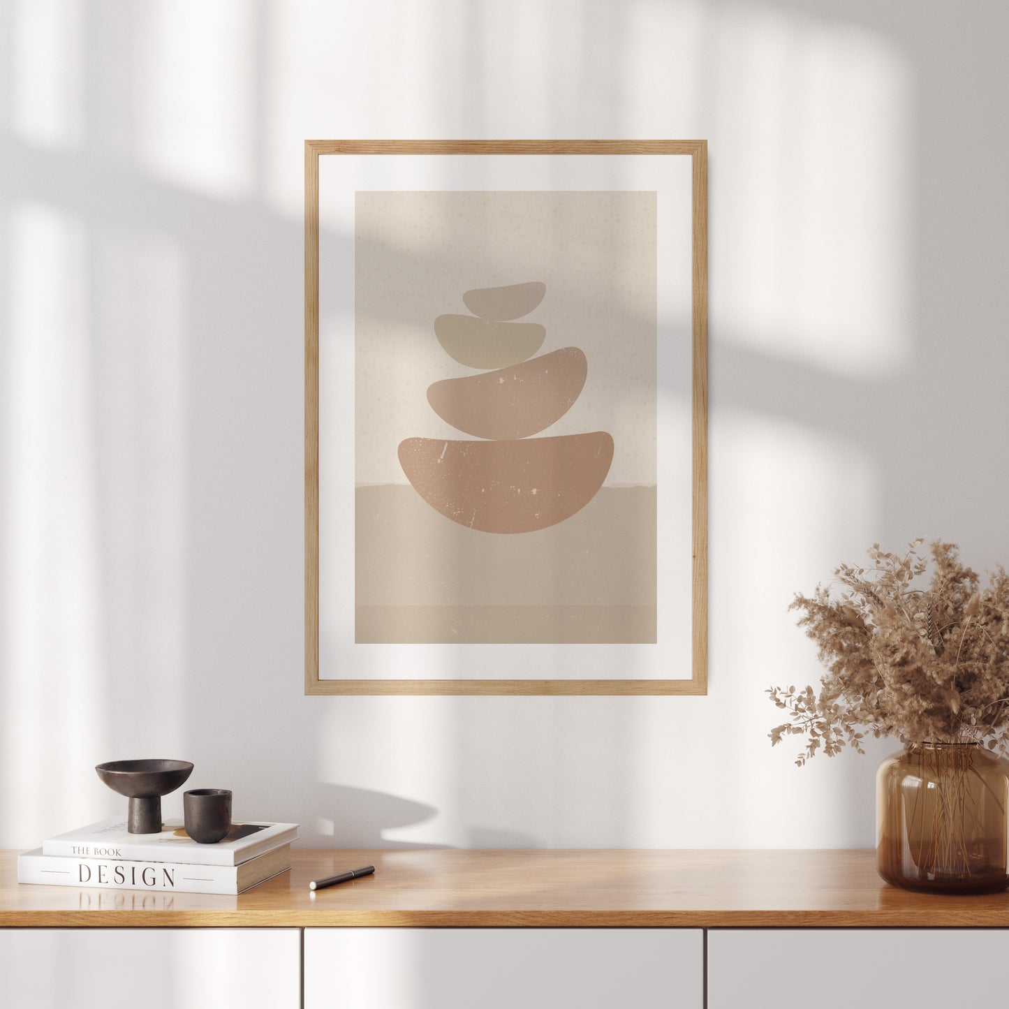 Boho poster of geometric shapes