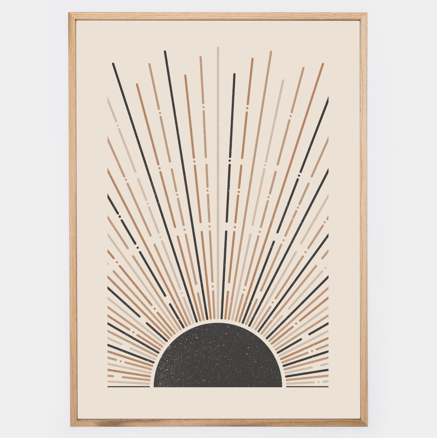 Boho plagát s geometrickými tvarmi "Sunrise"