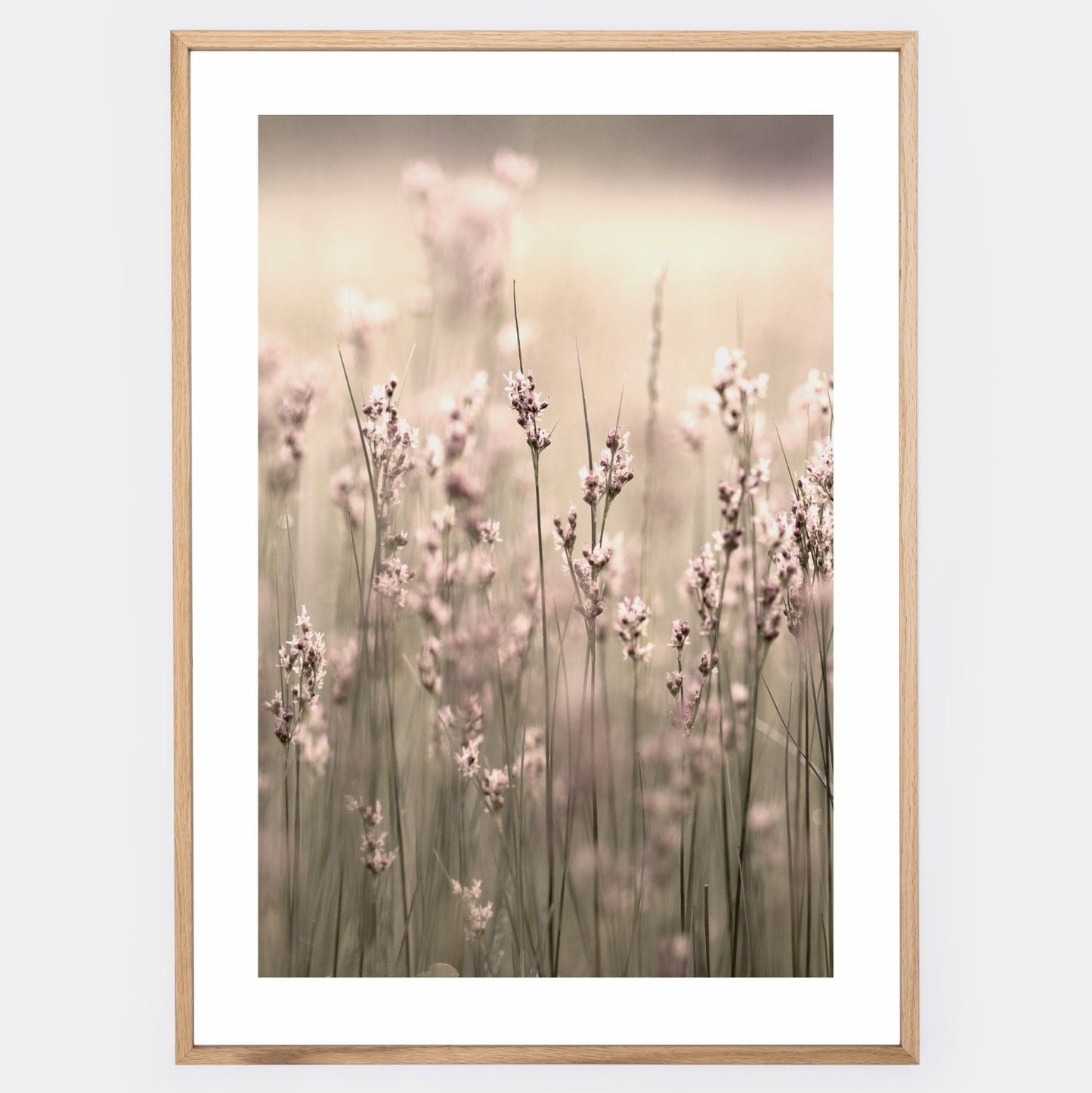 Boho poster with a photo of flowering grass